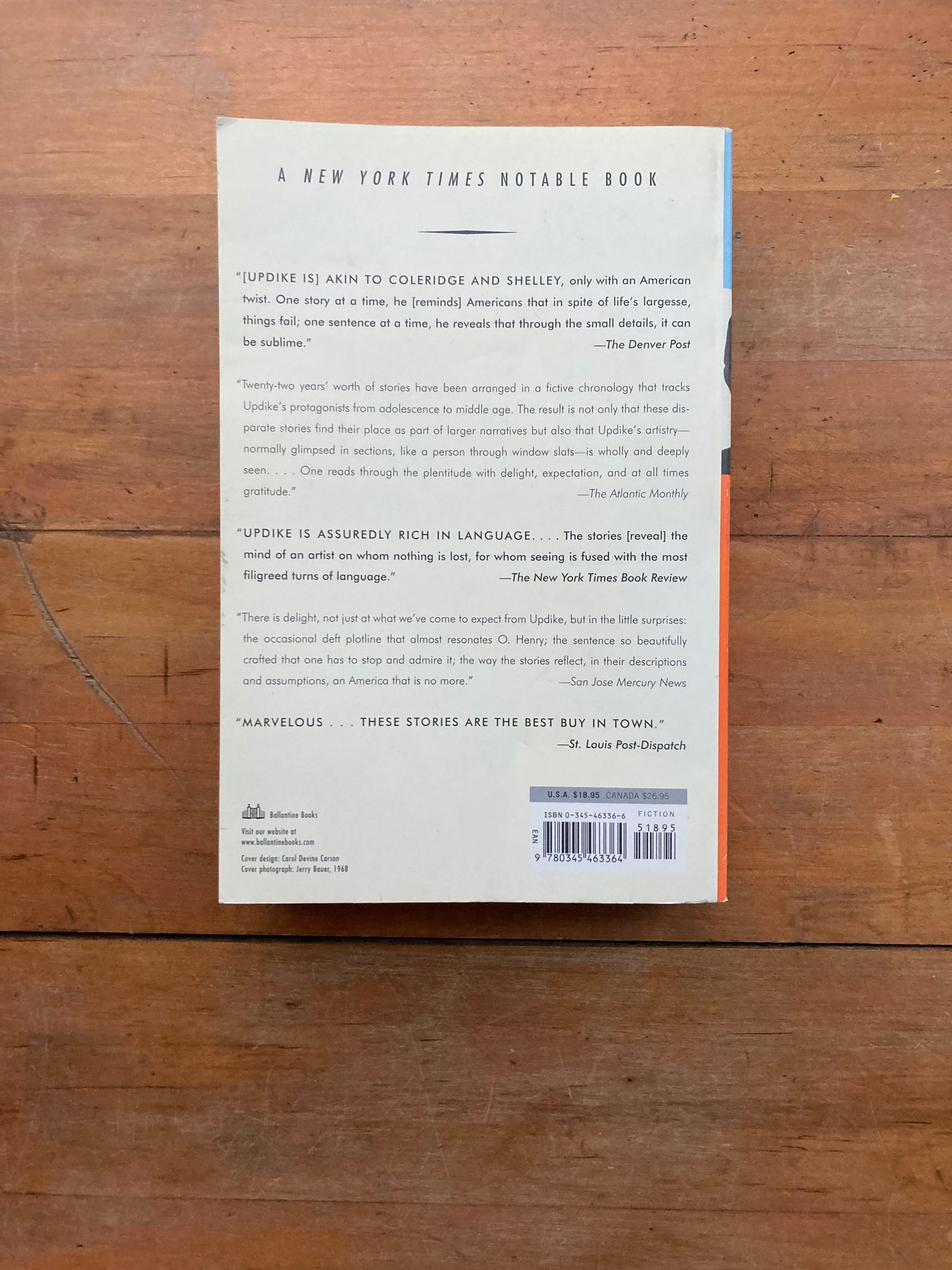 The Early Stories: 1953-1975 by John Updike. Ballantine Books. 2004.