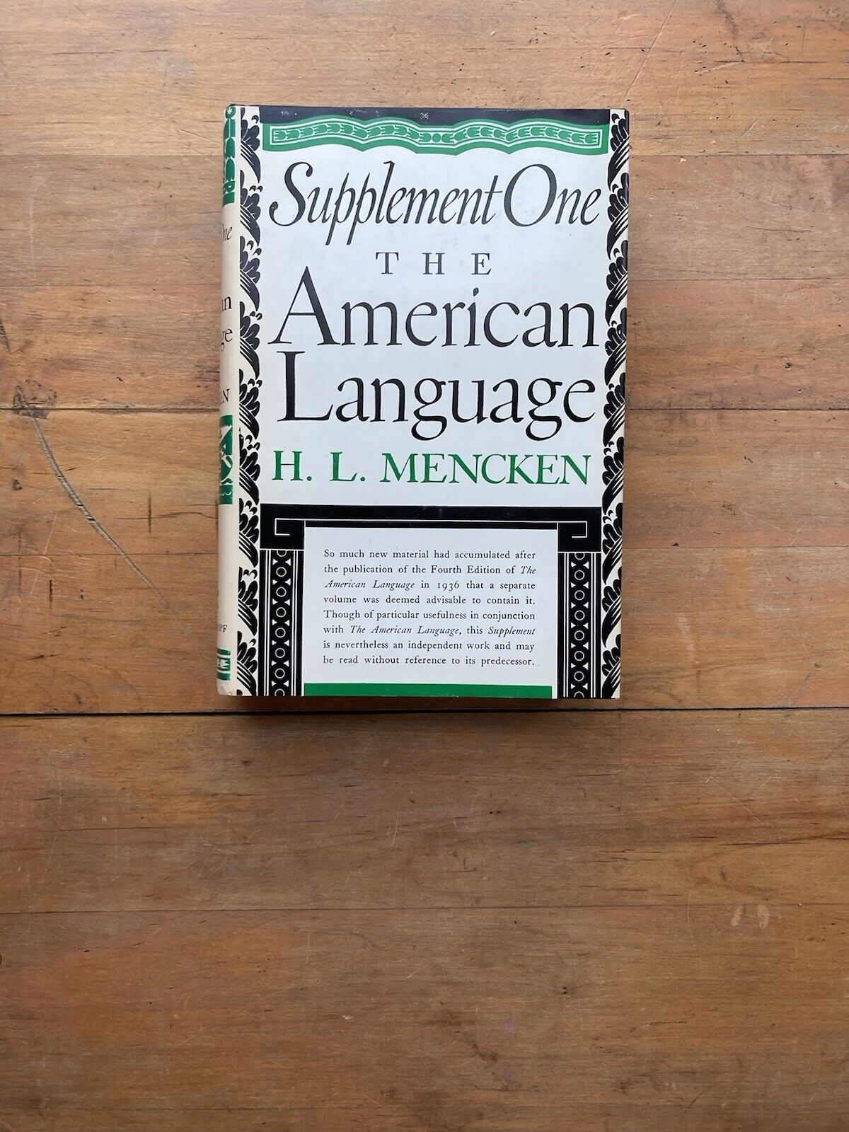 Supplement One: The American Language by H.L. Mencken. Alfred A. Knopf. 1977.