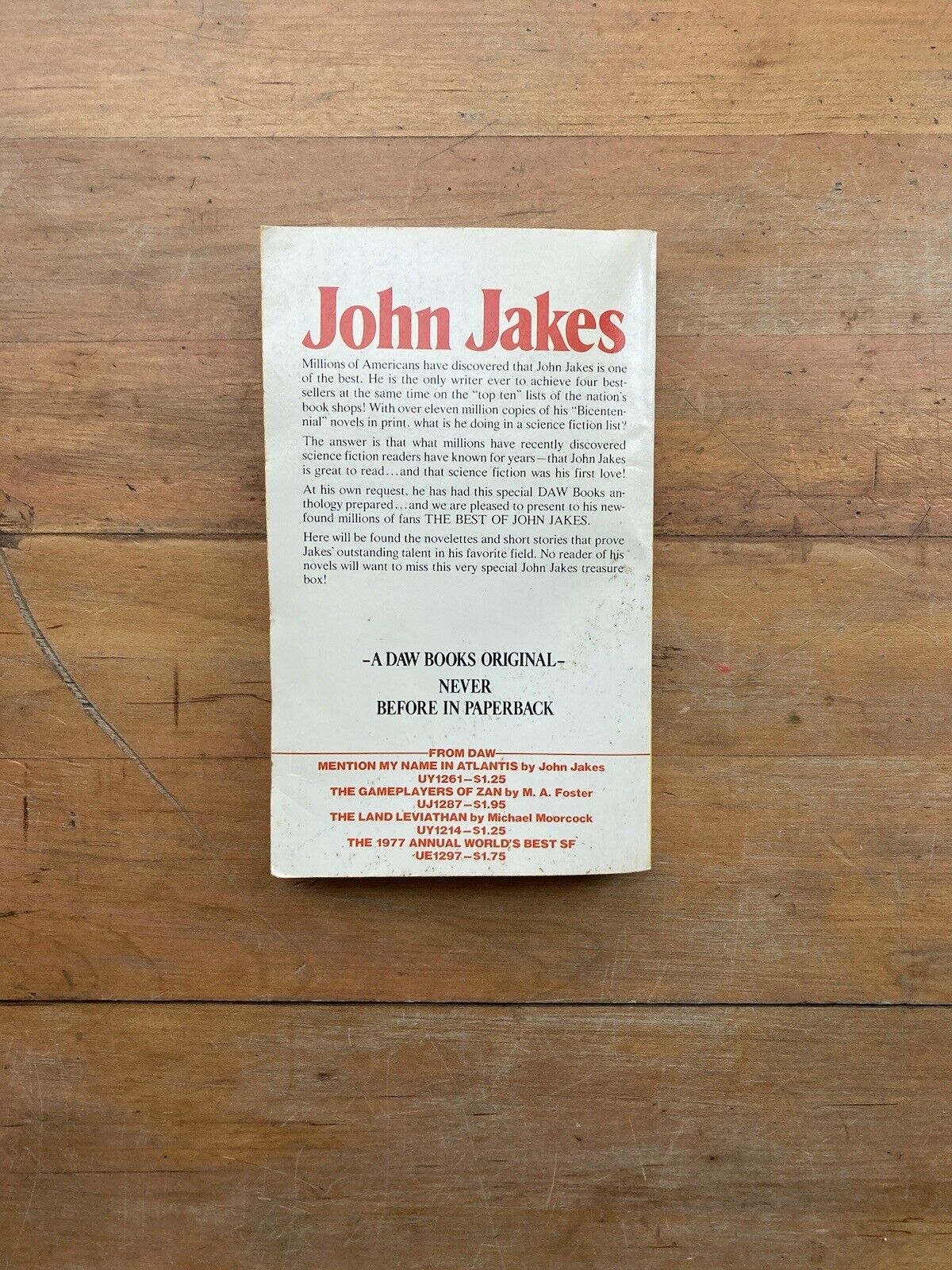 The Best of John Jakes. DAW Books. 1977.