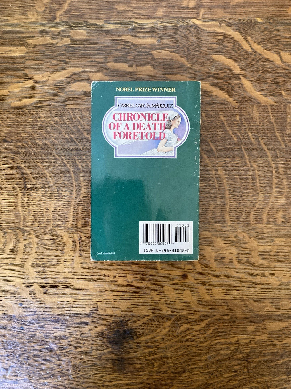 Chronicle of a Death Foretold by Gabriel Garcia Márquez. Ballantine Books. 1992.