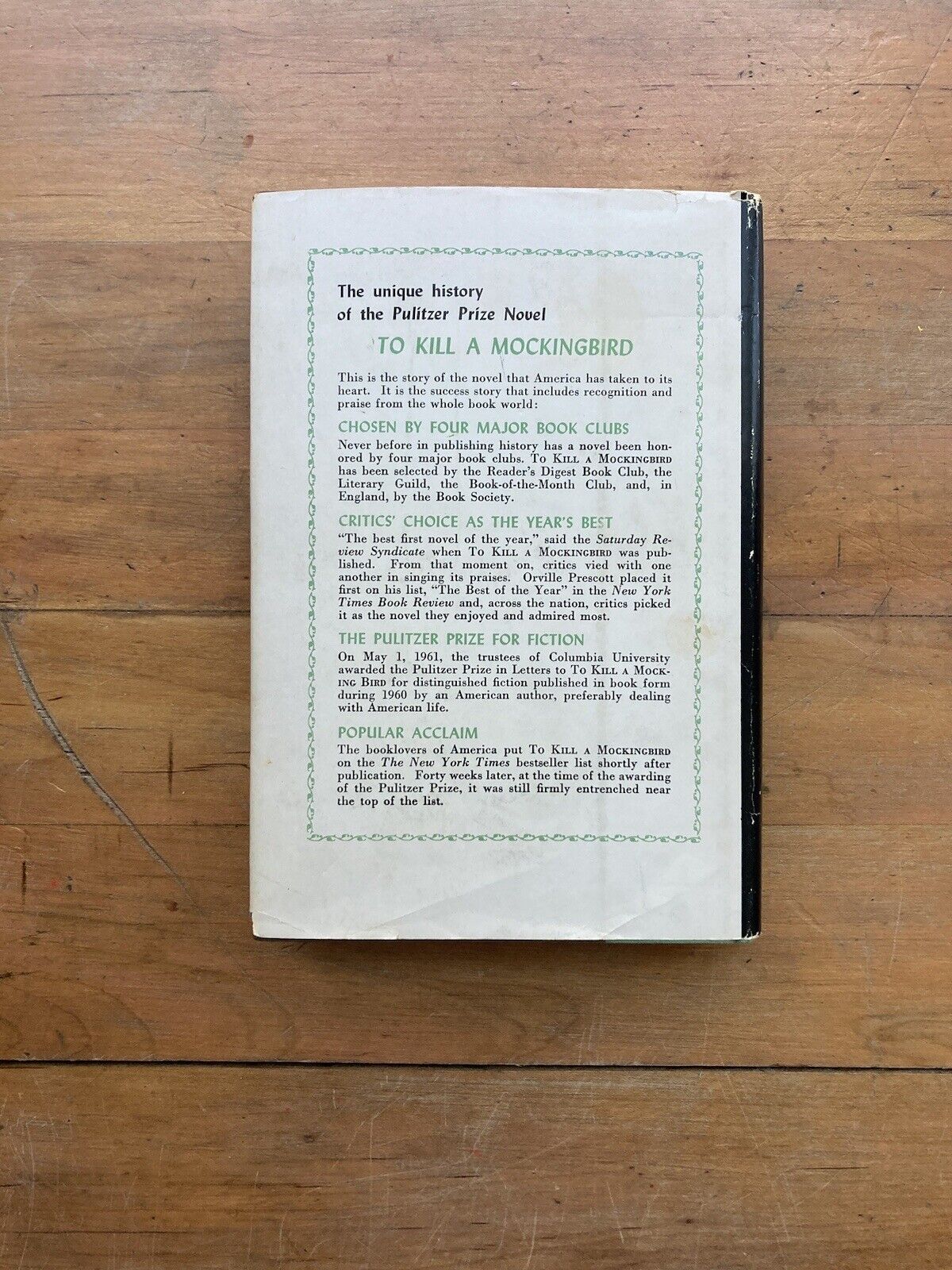 To Kill A Mockingbird by Harper Lee. J.B. Lippincott Company. 23rd Impresson.