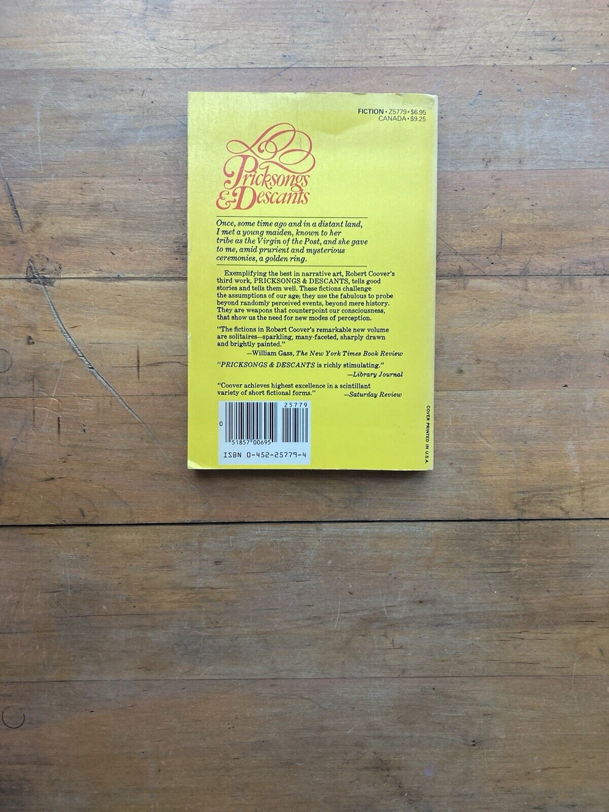 Pricksongs & Descants by Robert Coover. Plume Books. 1970.