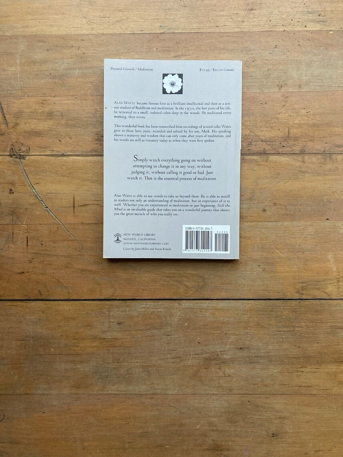 Still the Mind: An Introduction to Meditation by Alan W. Watts.