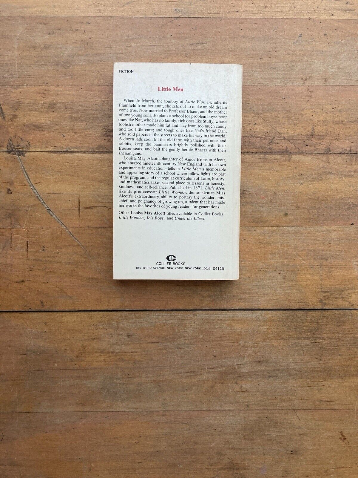 Little Men by Louisa May Alcott. Collier Books. 1966.
