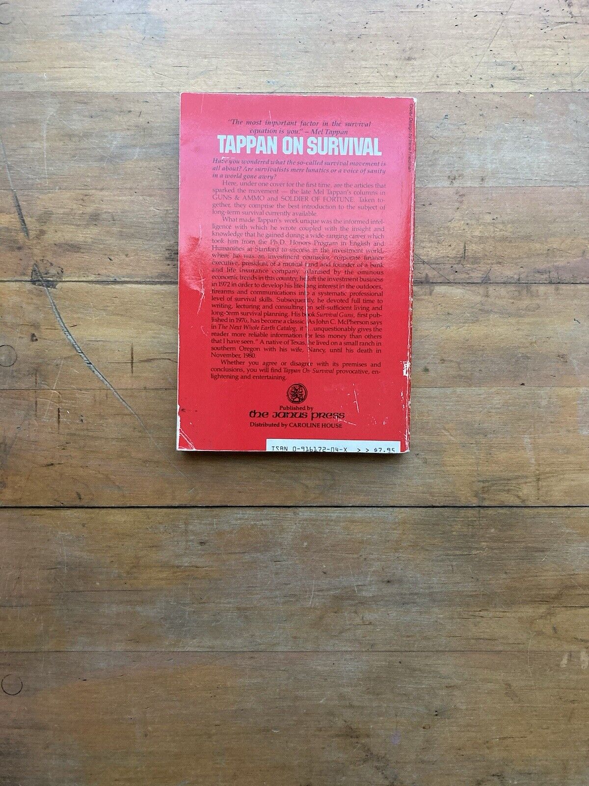 Tappan on Survival by Mel Tappan. The Janus Press. 1981.