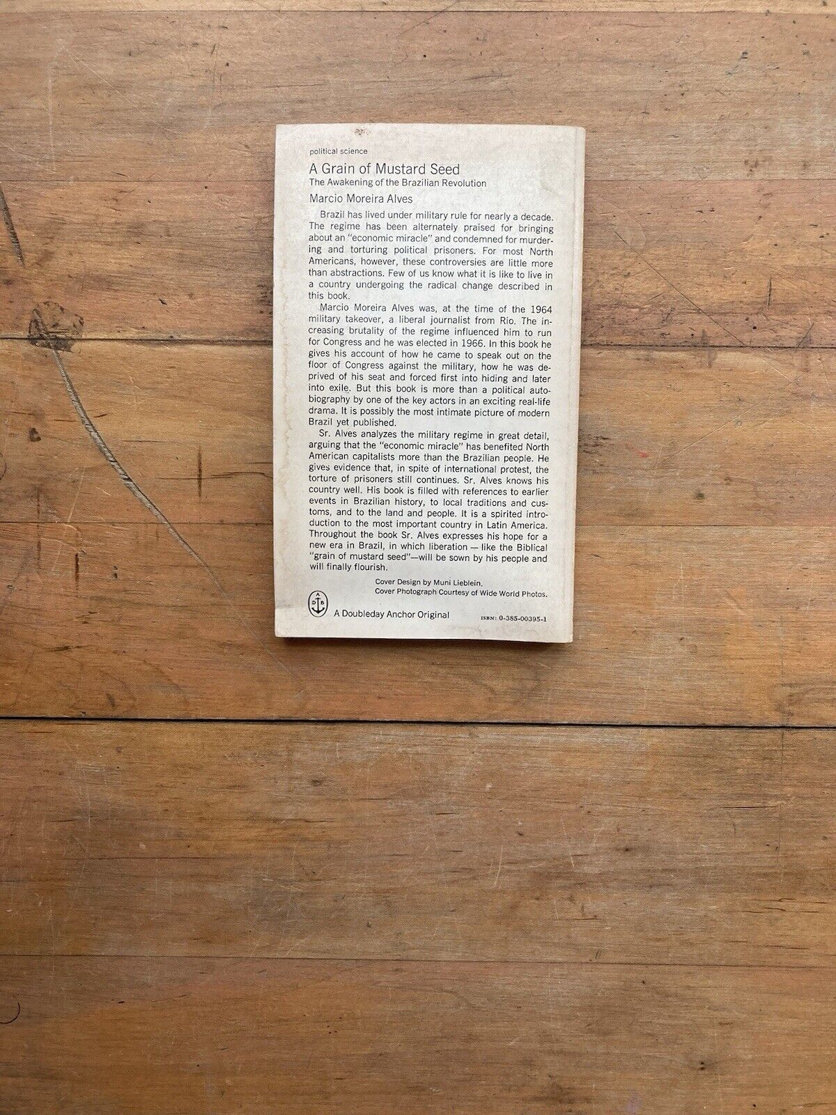 A Grain of Mustard Seed by Marcio Moreira Alves. Doubleday Anchor. 1973.