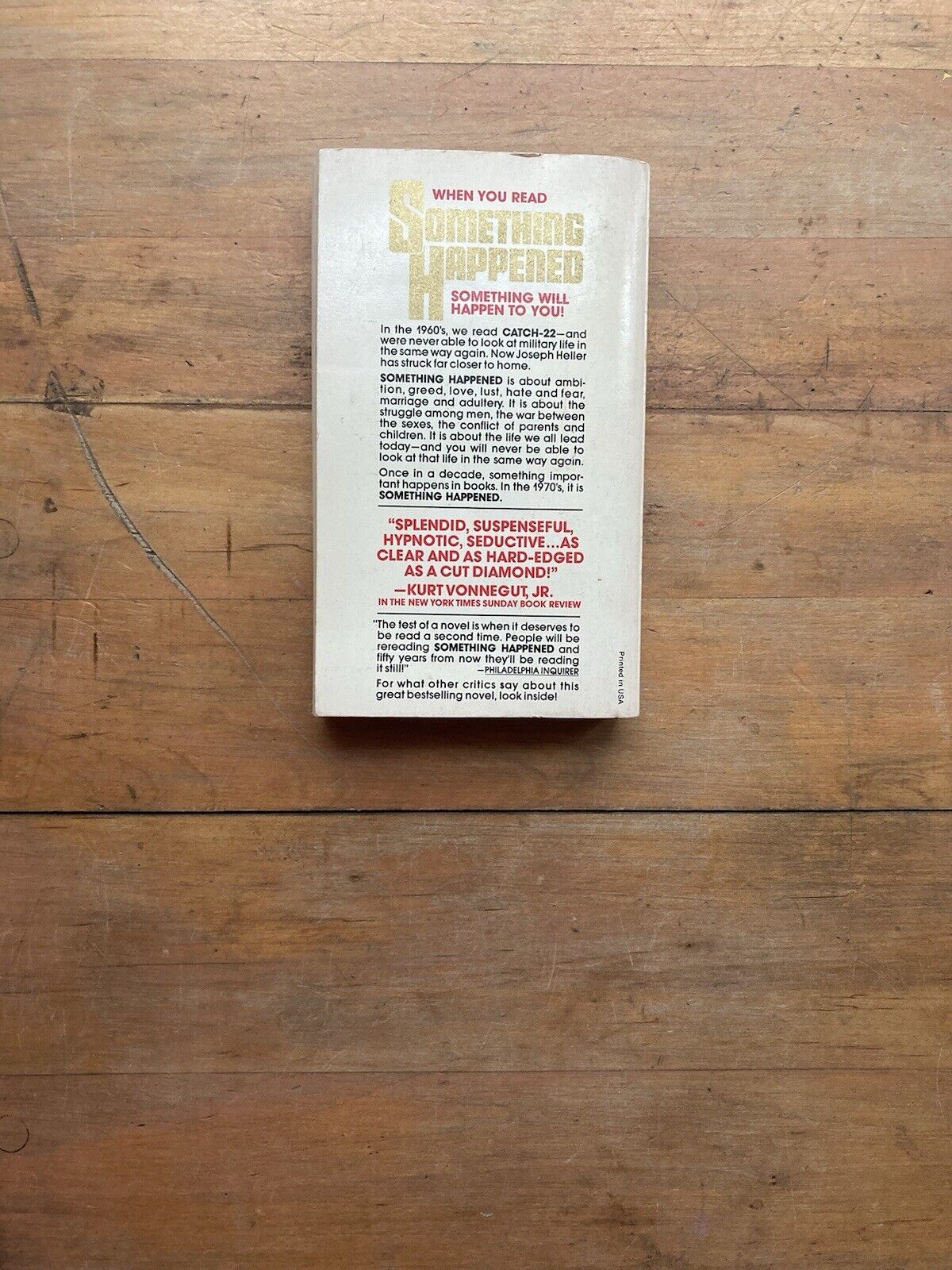 Something Happened by Joseph Heller. Ballantine Books. 1975.
