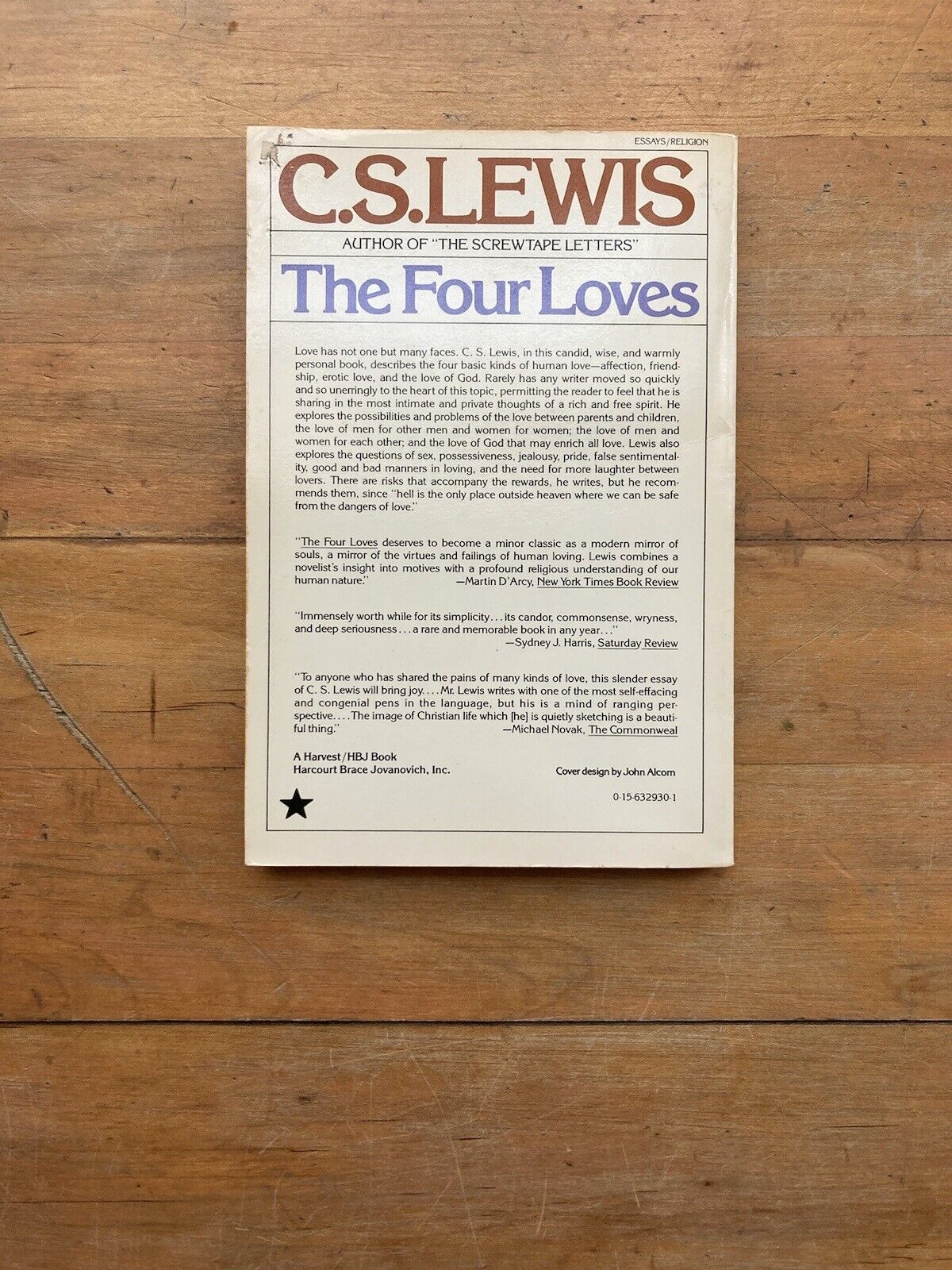 The Four Loves by C.S. Lewis. A Harvest/ HBJ Book.