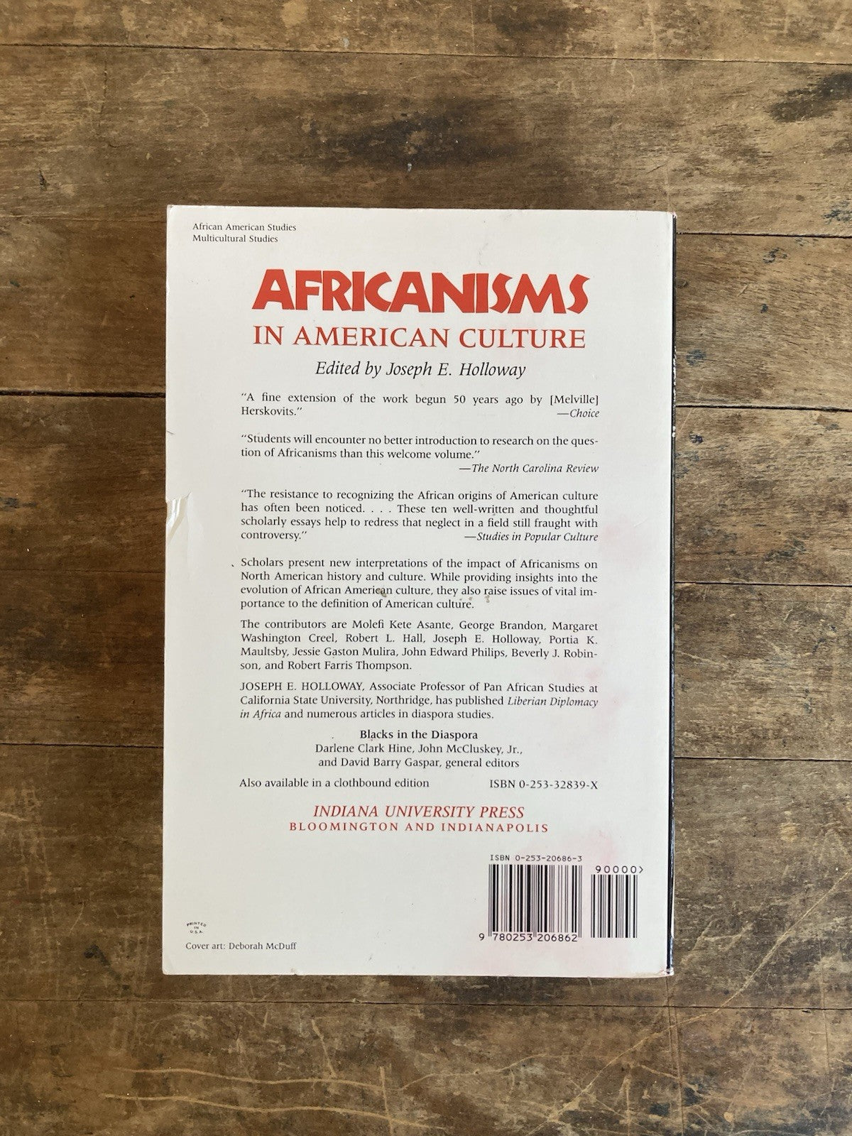 Africanisms in American Culture. Indiana Press University. 1990.