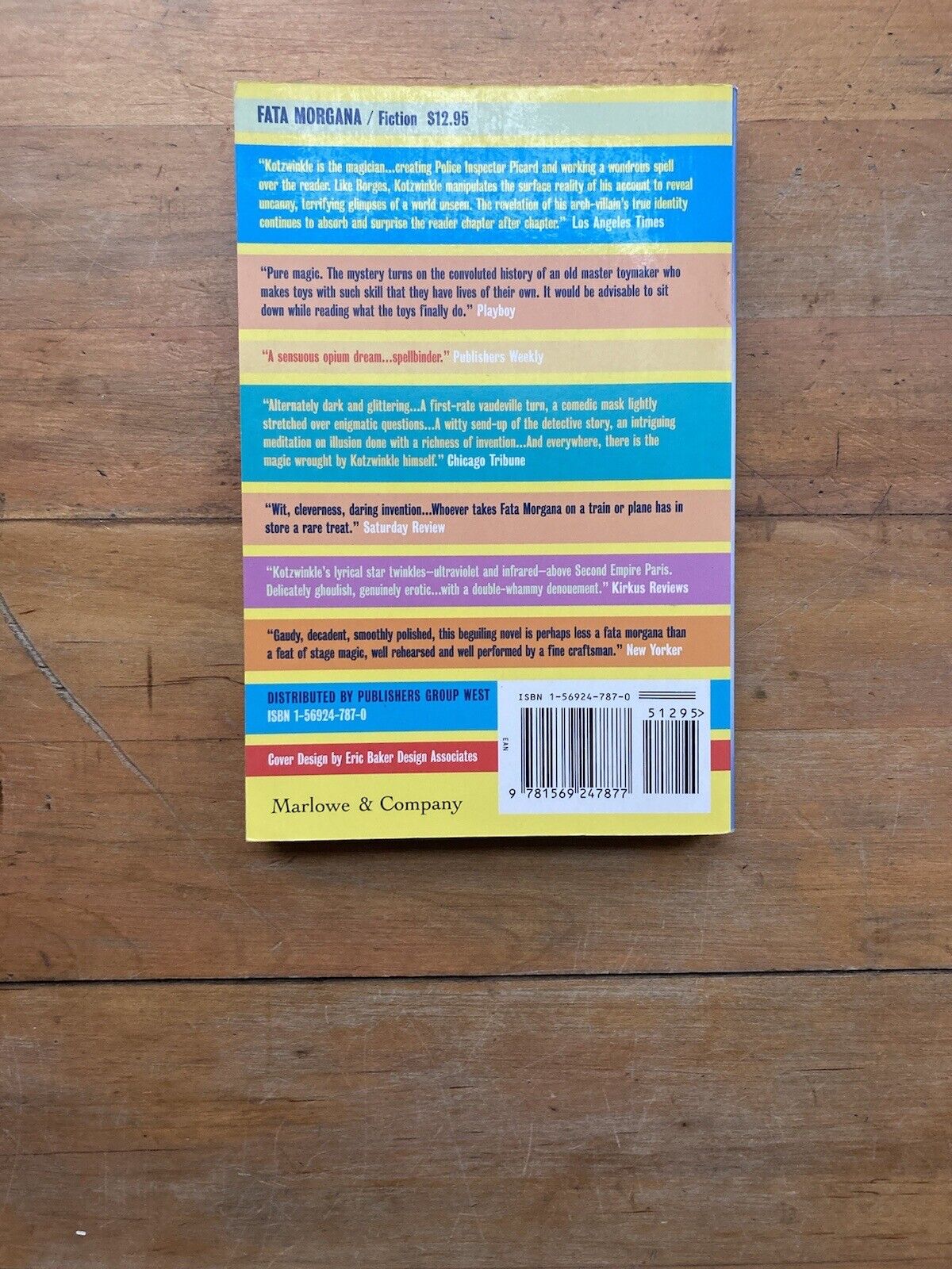 Fata Morgana by William Kotzwinkle. Marlowe & Company. 1996.