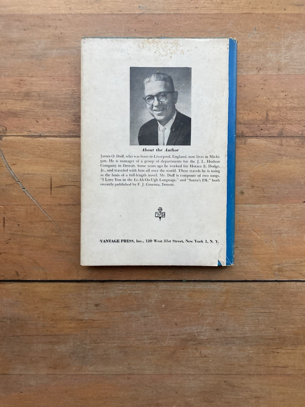 Stinky by James O. Duff. Vantage Press. First Edition. 1962.