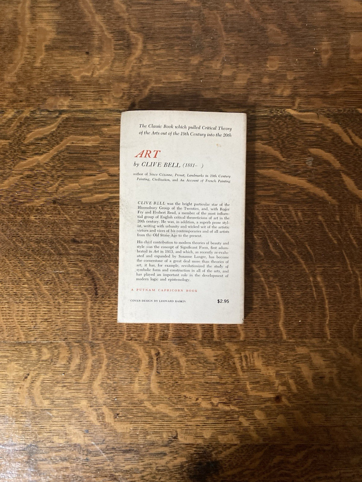 Art by Clive Bell. Capricorn Books. 13th impression.