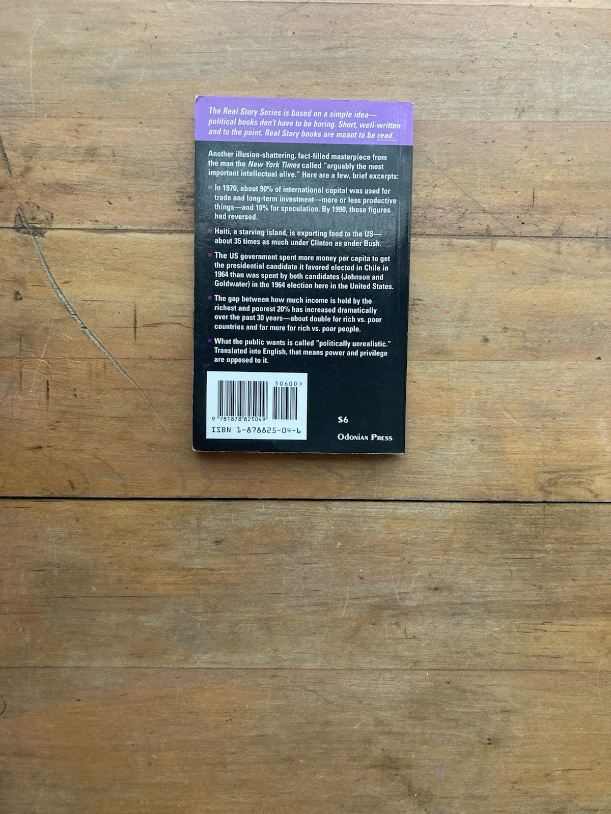 Secrets, Lies and Democracy by Noam Chomsky. Odonian Press. 1994.
