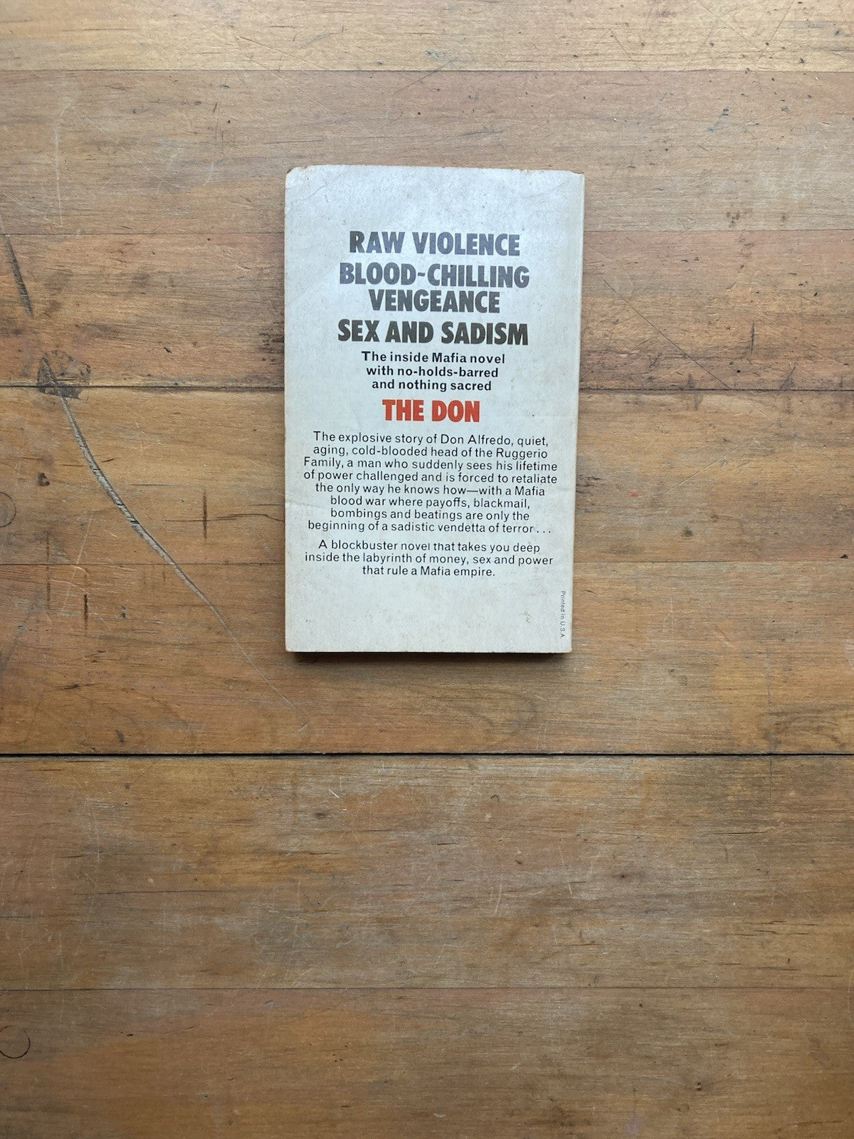 The Don by Forrest V. Perrin. Award Books. 1971.