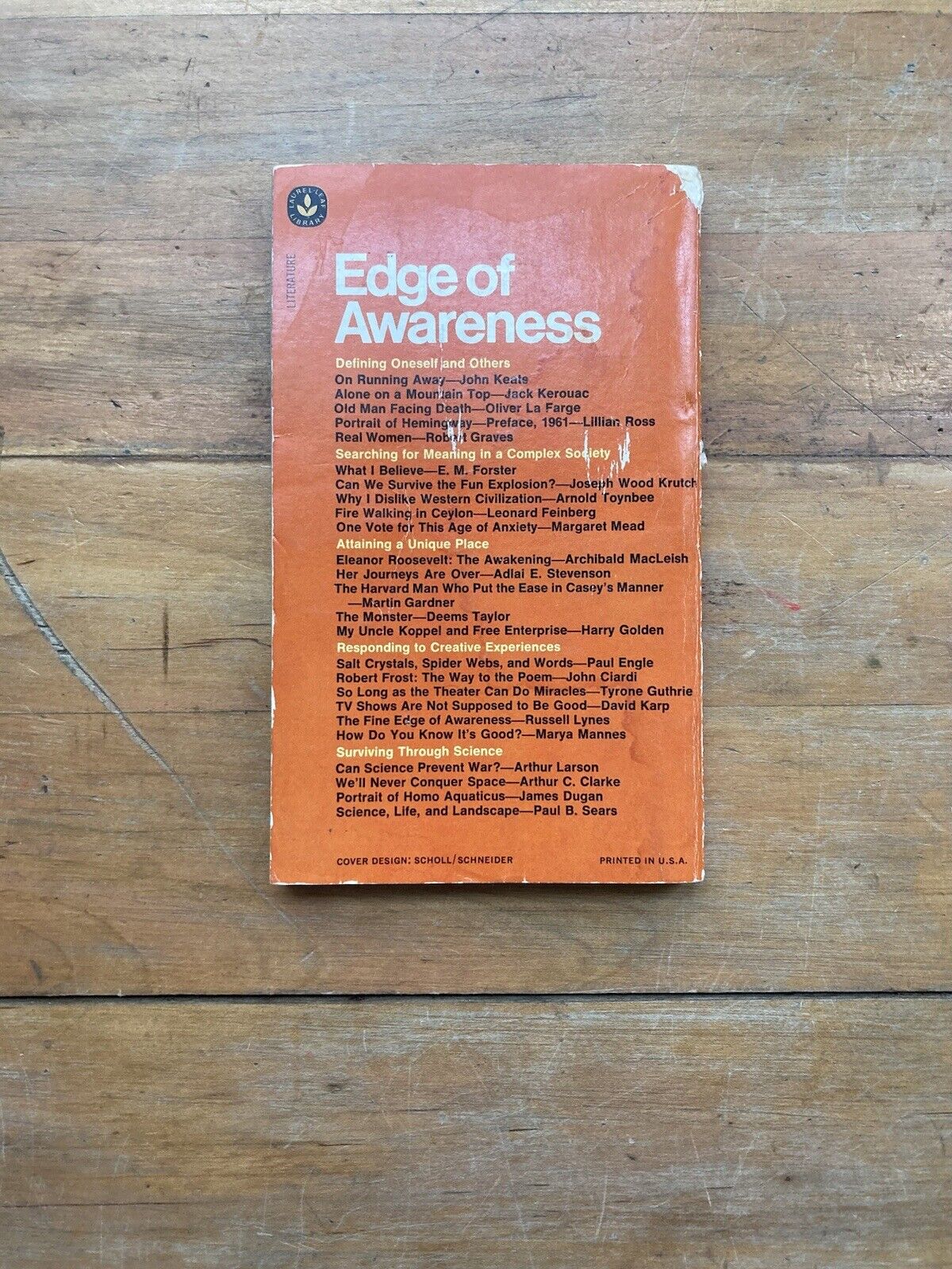 Edge of Awareness: 25 Contemporary Essays. Dell Publishing Company. 1969.