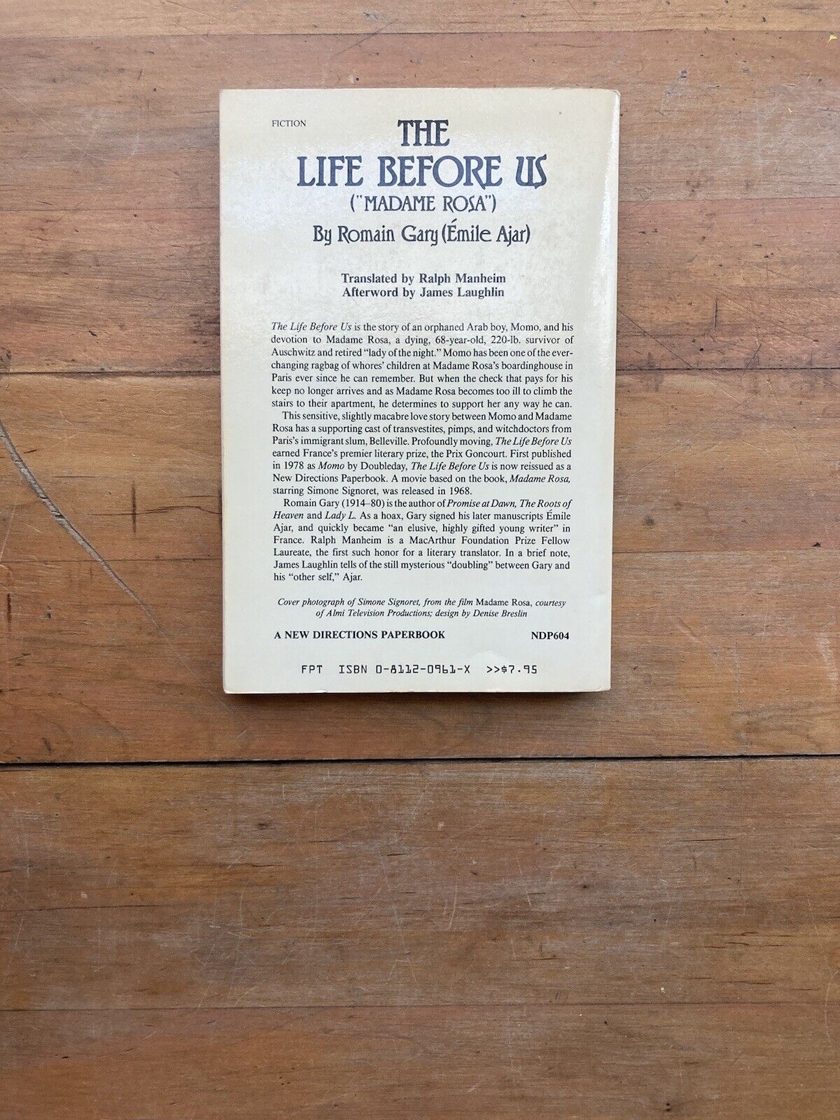 The Life Before Us (Madame Rosa) by Romain Gary (Émile Ajar).