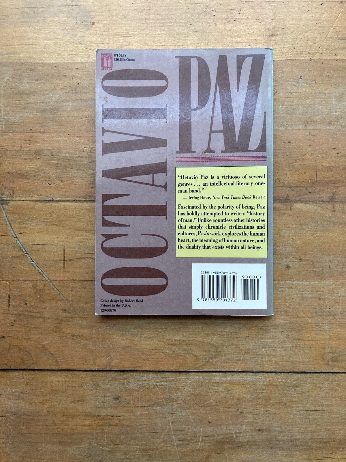 Conjunctions and Disjunctions by Octavio Paz. Arcade Edition. 1990.