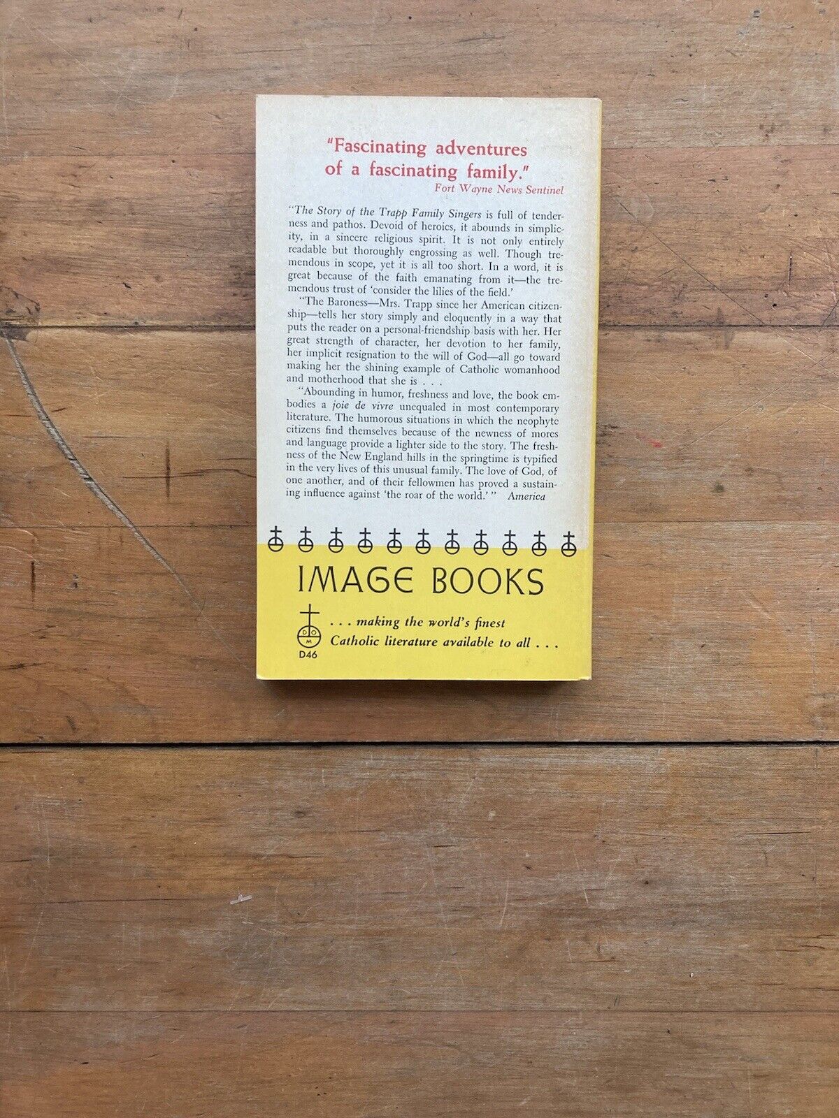 The Story of the Trapp Family Singers. Maria Augusta Trapp. Image Books. 1957.