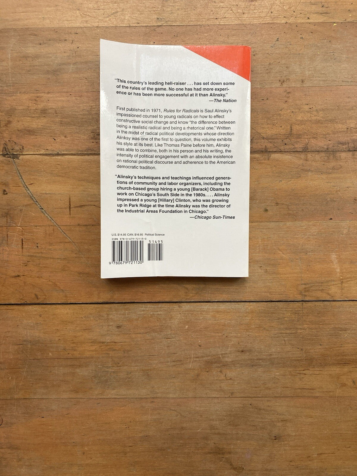Rules for Radicals by Saul D. Alinsky. Vintage Books Edition. Later printing.