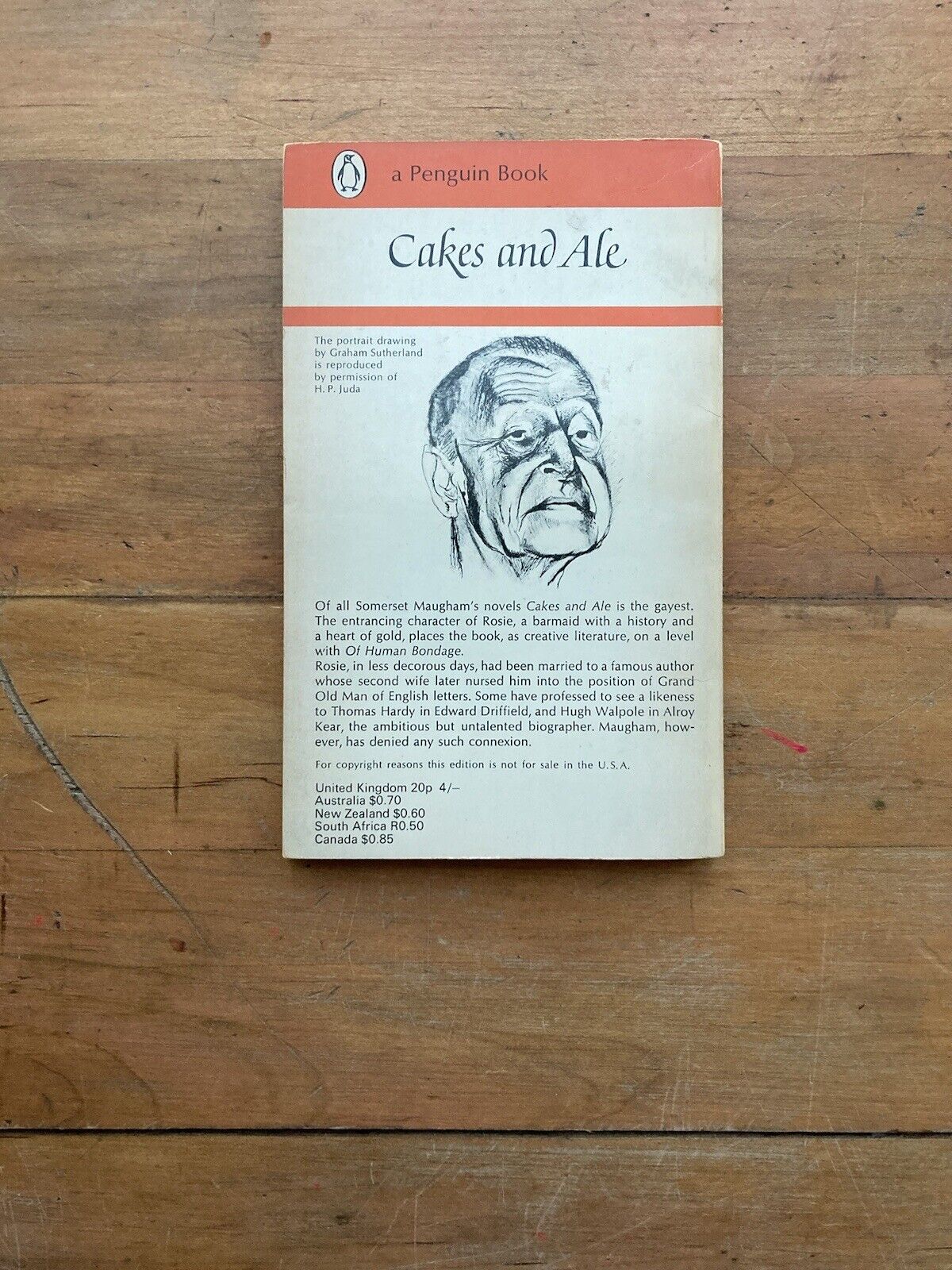 Cakes and Ale by W. Somerset Maugham. Penguin Books. 1968.