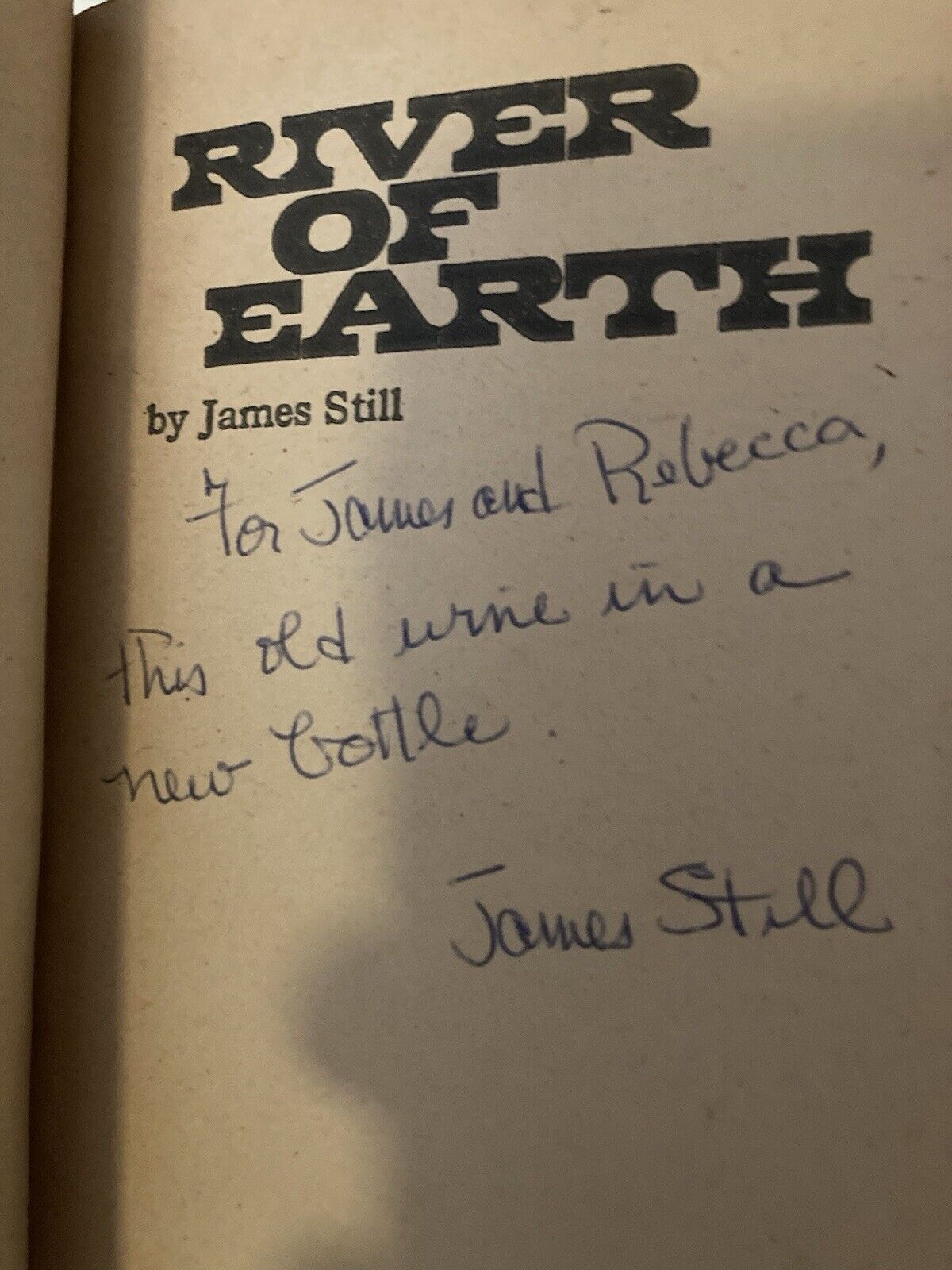 River of Earth by James Still. Popular Library Edition. 1968. ***SIGNED***