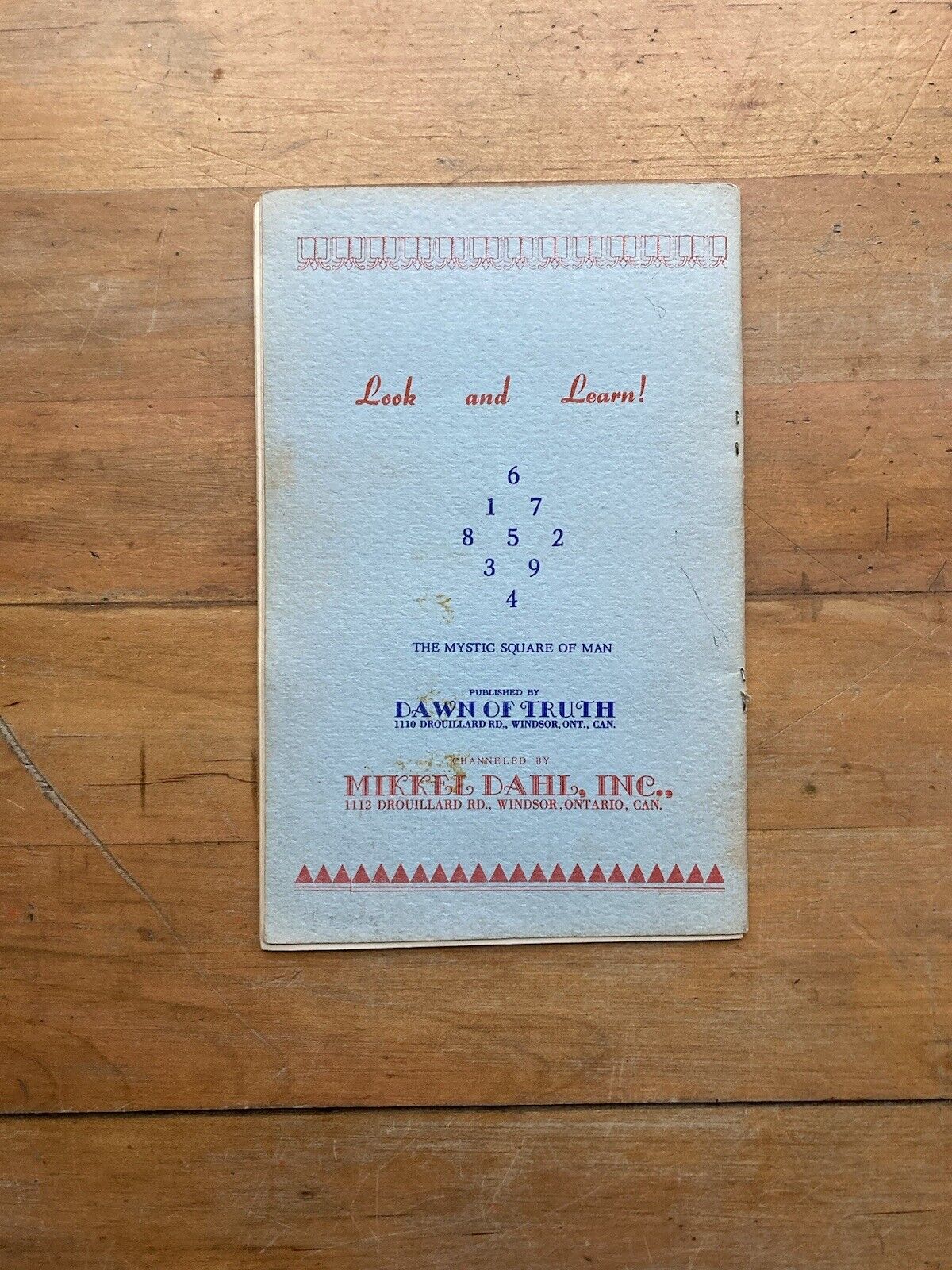 Number Symbolism by Mikkel Dahl. Dawn of Truth. Printed in Canada. 1964.