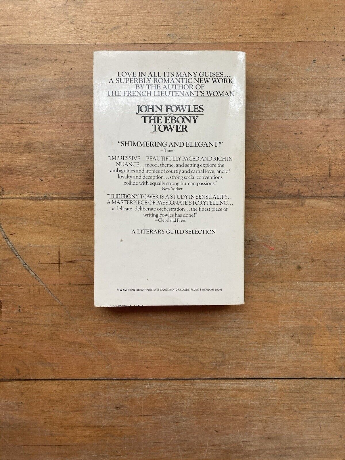 The Ebony Tower by John Fowles. Signet Books.