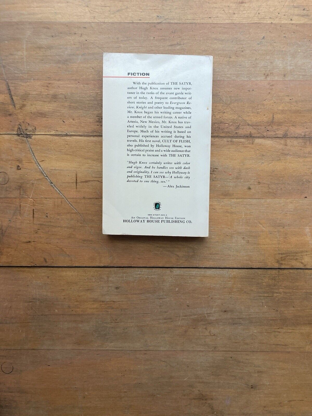 The Satyr by Hugh Knox. Holloway House Publishing. First printing, 1970.