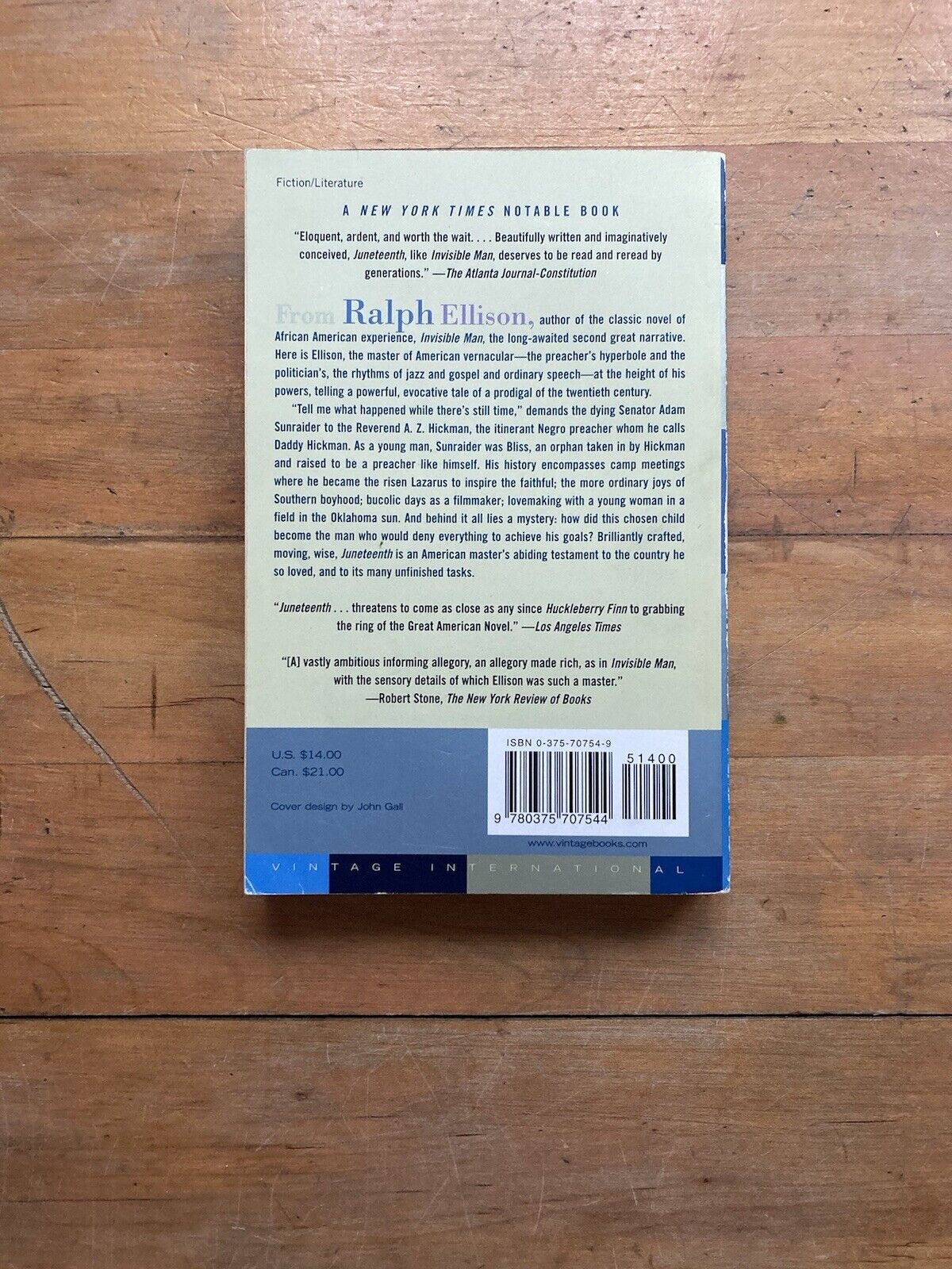 Juneteenth by Ralph Ellison. Vintage International Edition. 2000.