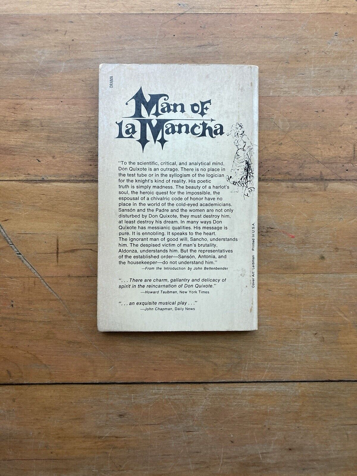 Man of La Mancha by Dale Wasserman. Dell Publishing Company. 1969.