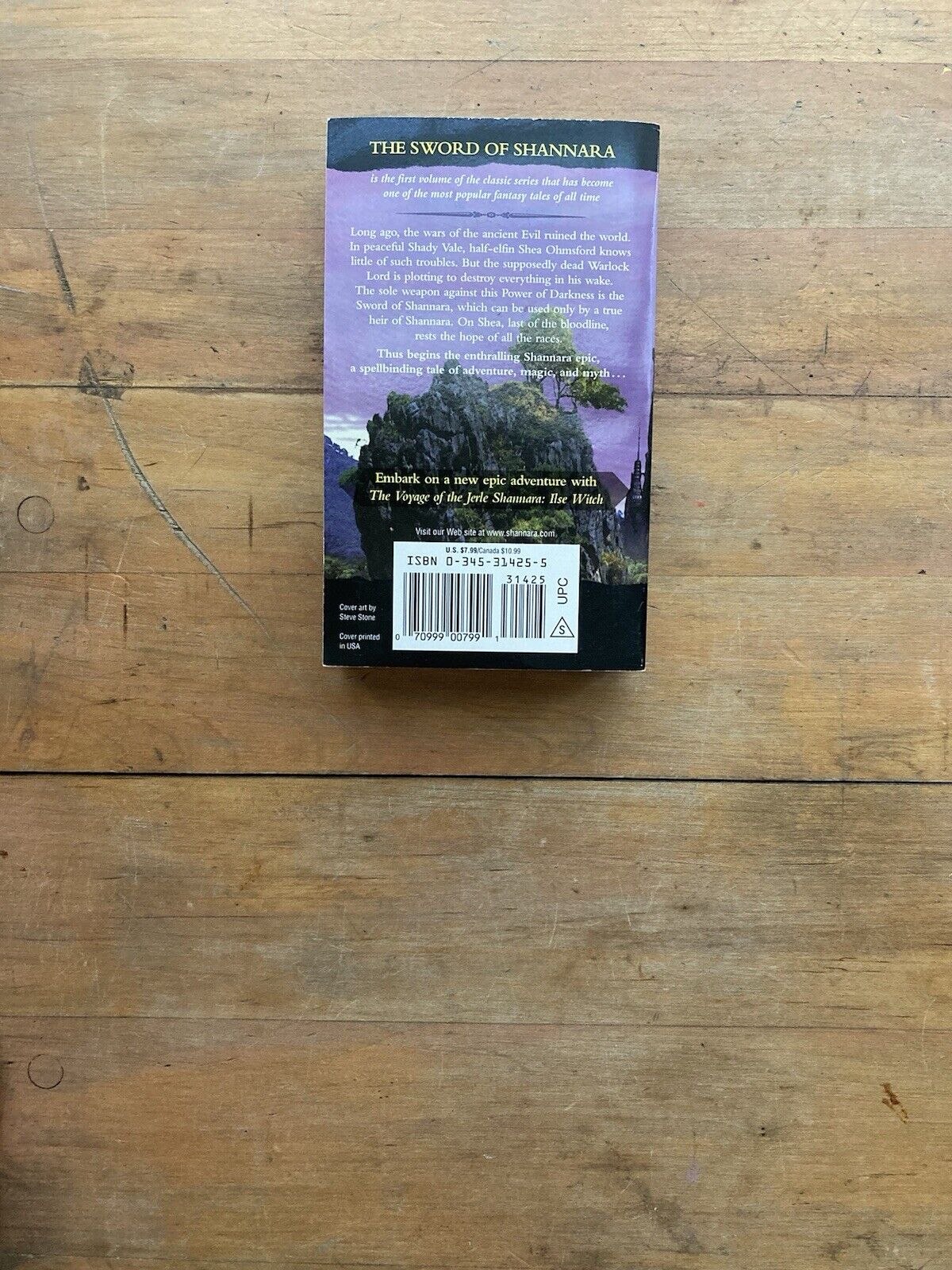 The Sword of Shannara by Terry Brooks. Del Rey Books. Later printing.