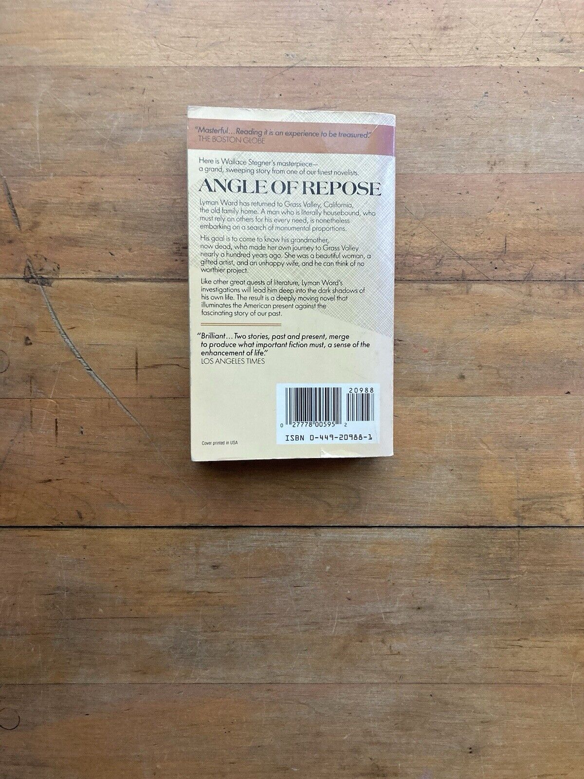 Angle of Repose by Wallace Stegner. Ballantine Books. 1990.