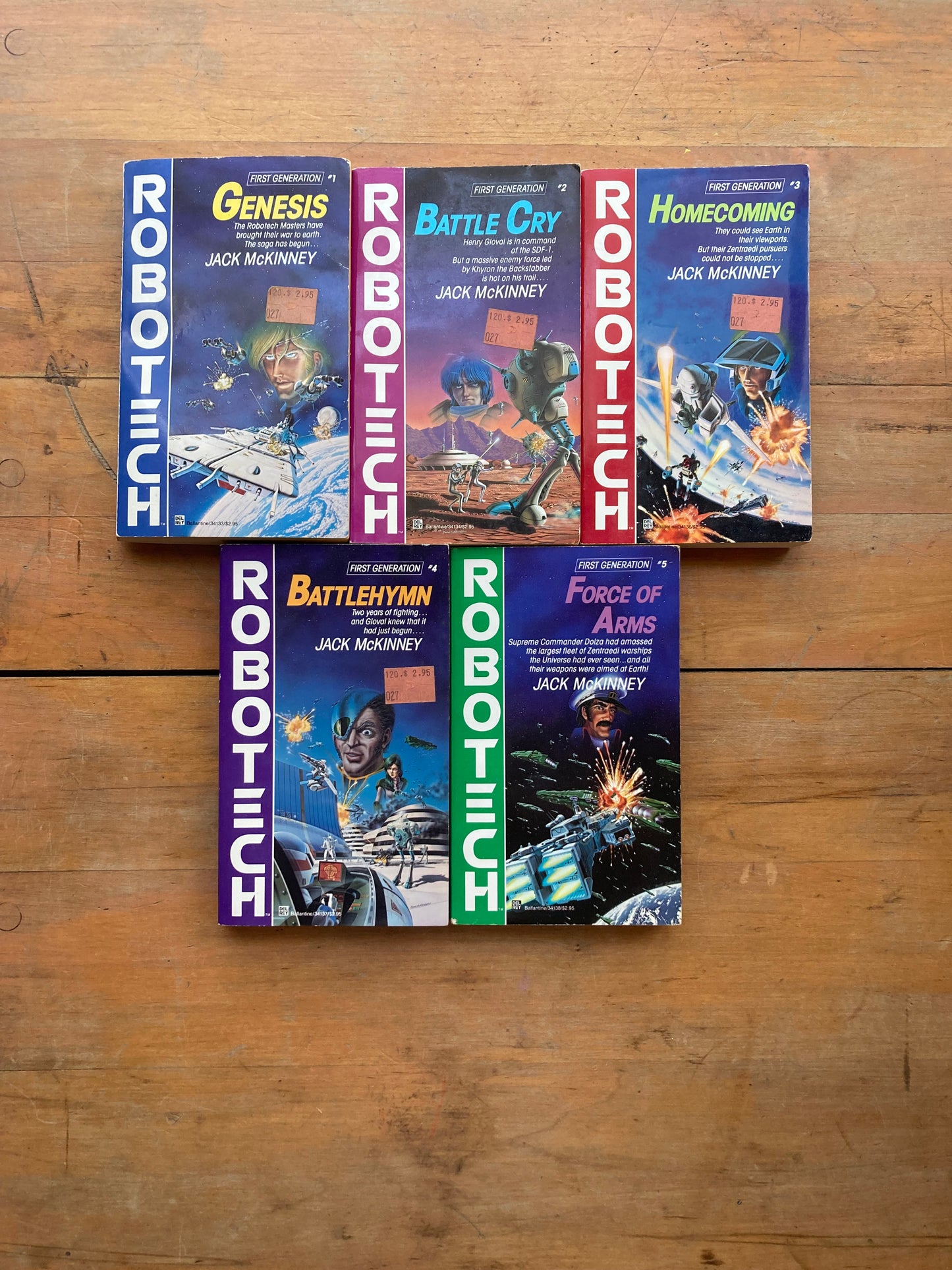 Robotech First 1st Generation #1-5 PB Lot. Jack McKinney. 1987.