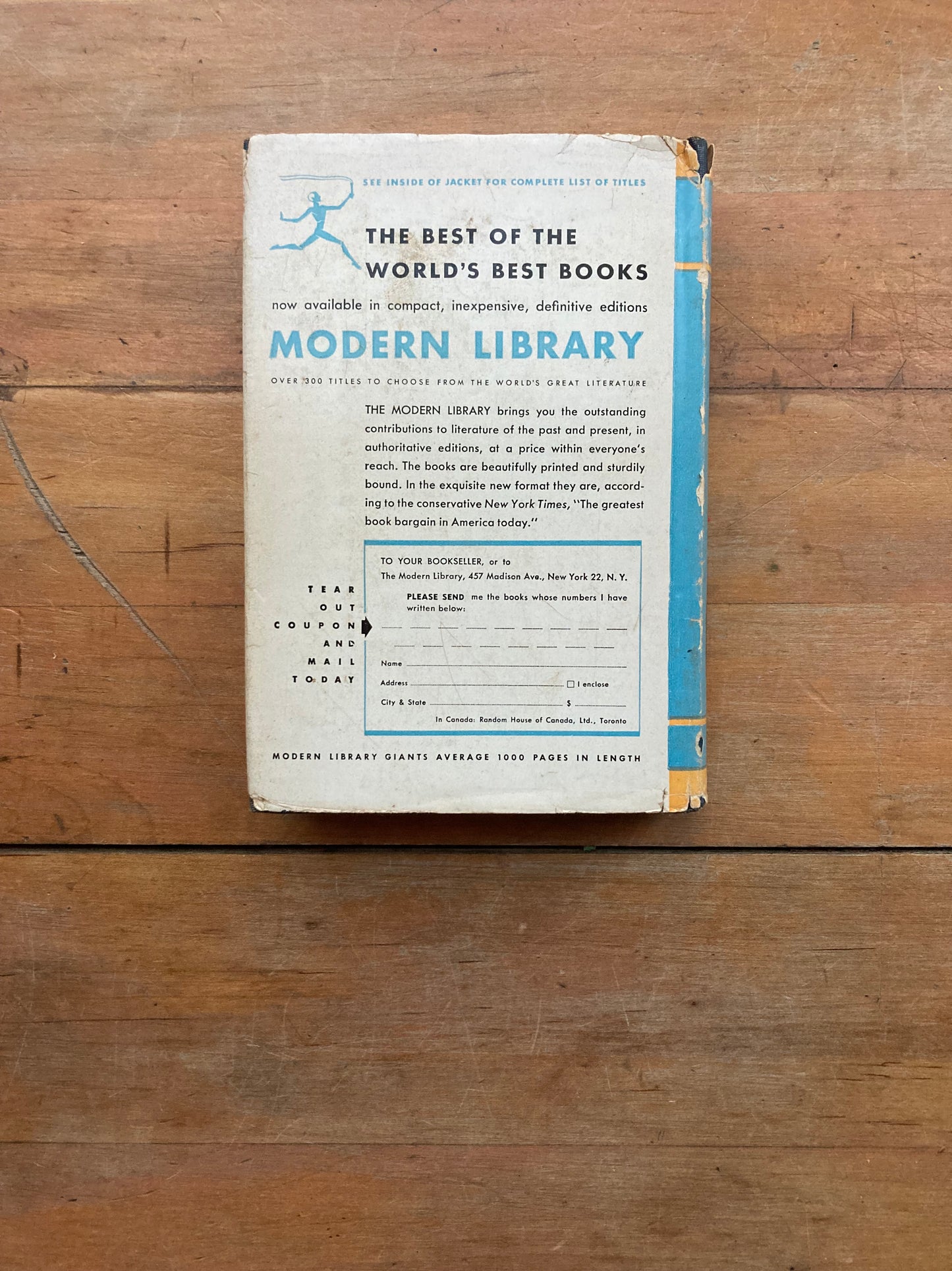 Vanity Fair by William Makepeace Thackeray. The Modern Library. 1950.