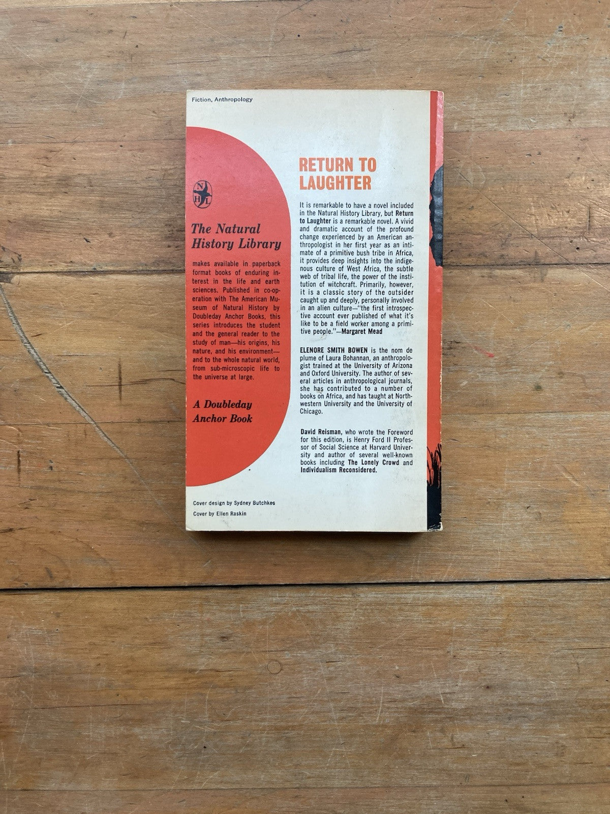 Return to Laughter: An Anthropological Novel by Elenore Smith Bowen.