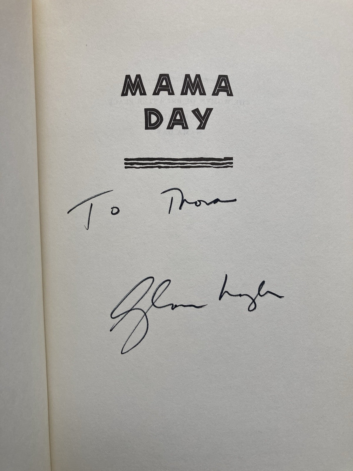 ***SIGNED*** Mama Day by Gloria Naylor. Ticknor & Fields. 1988. ***SIGNED***