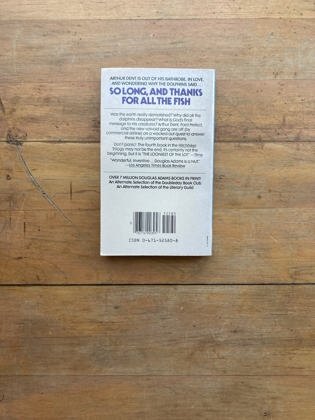 So Long, And Thanks for All the Fish by Douglas Adams. Pocket Books.