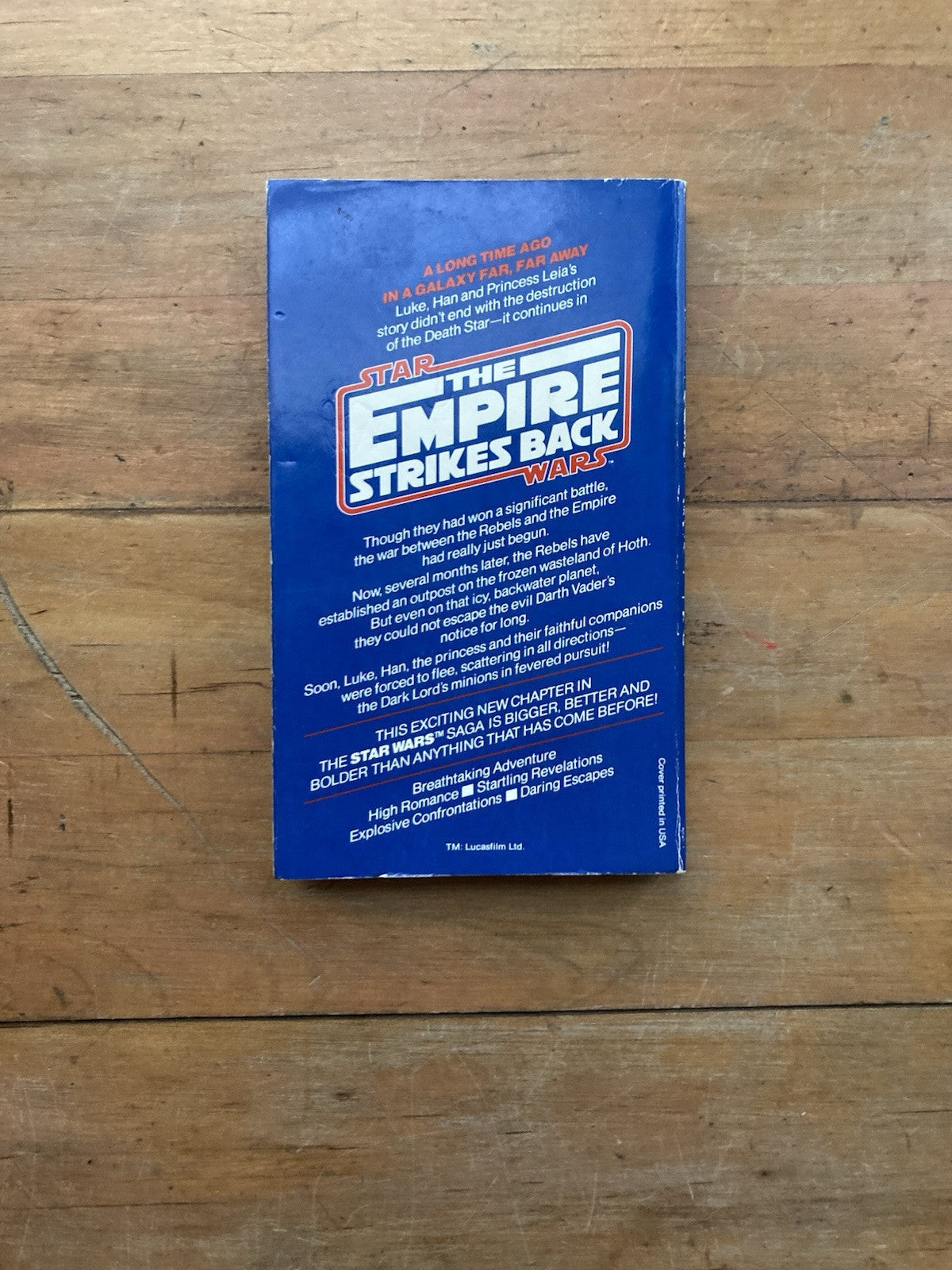 The Empire Strikes Back by Donald F. Glut. A Del Rey Book. 1980.
