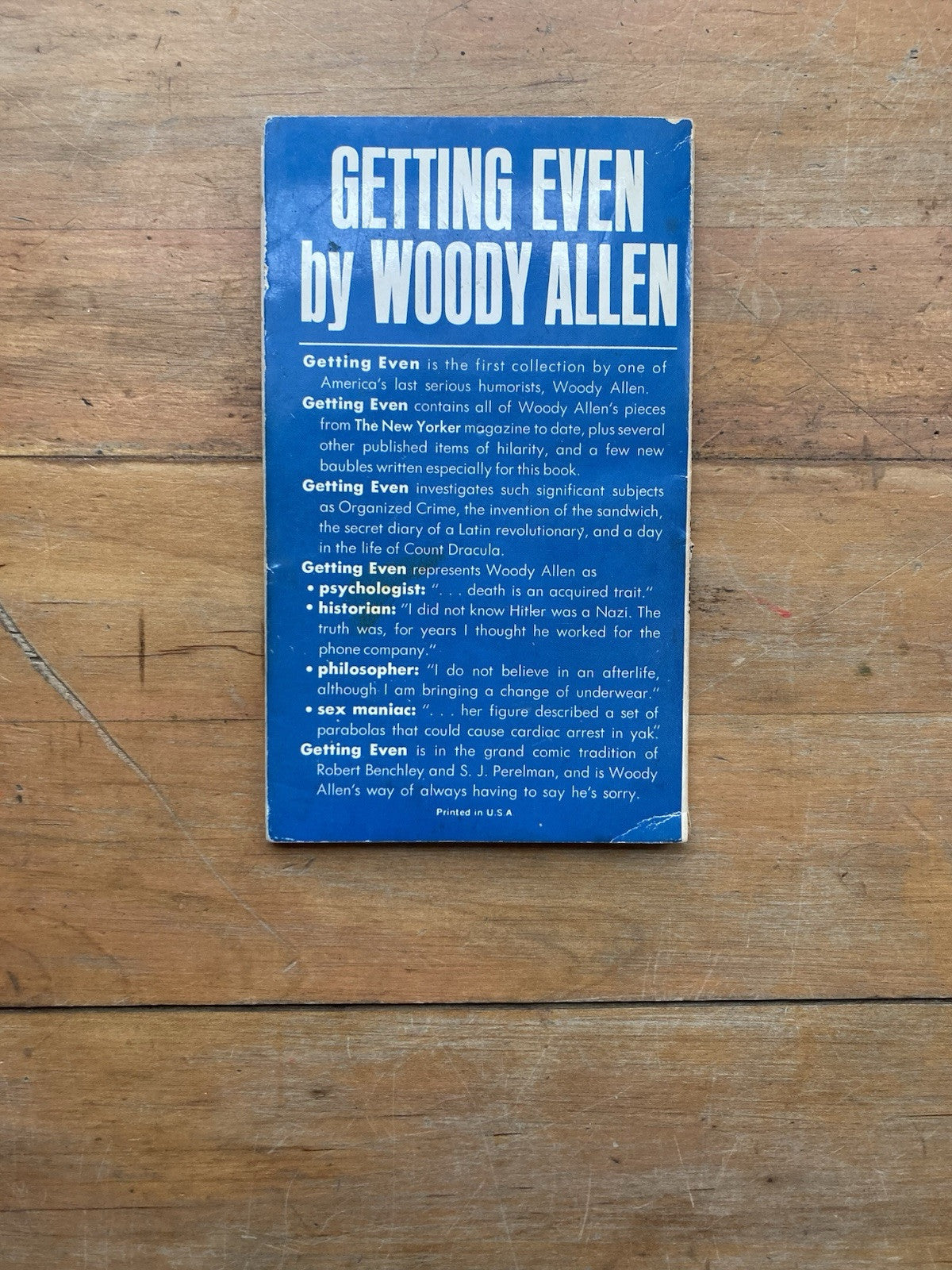 Getting Even by Woody Allen. Warner Paperback Library Edition. 1972.