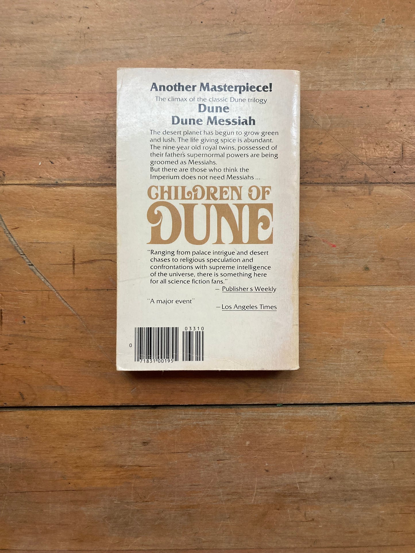 Children of Dune by Frank Herbert. Berkley Medallion Edition. 1977.