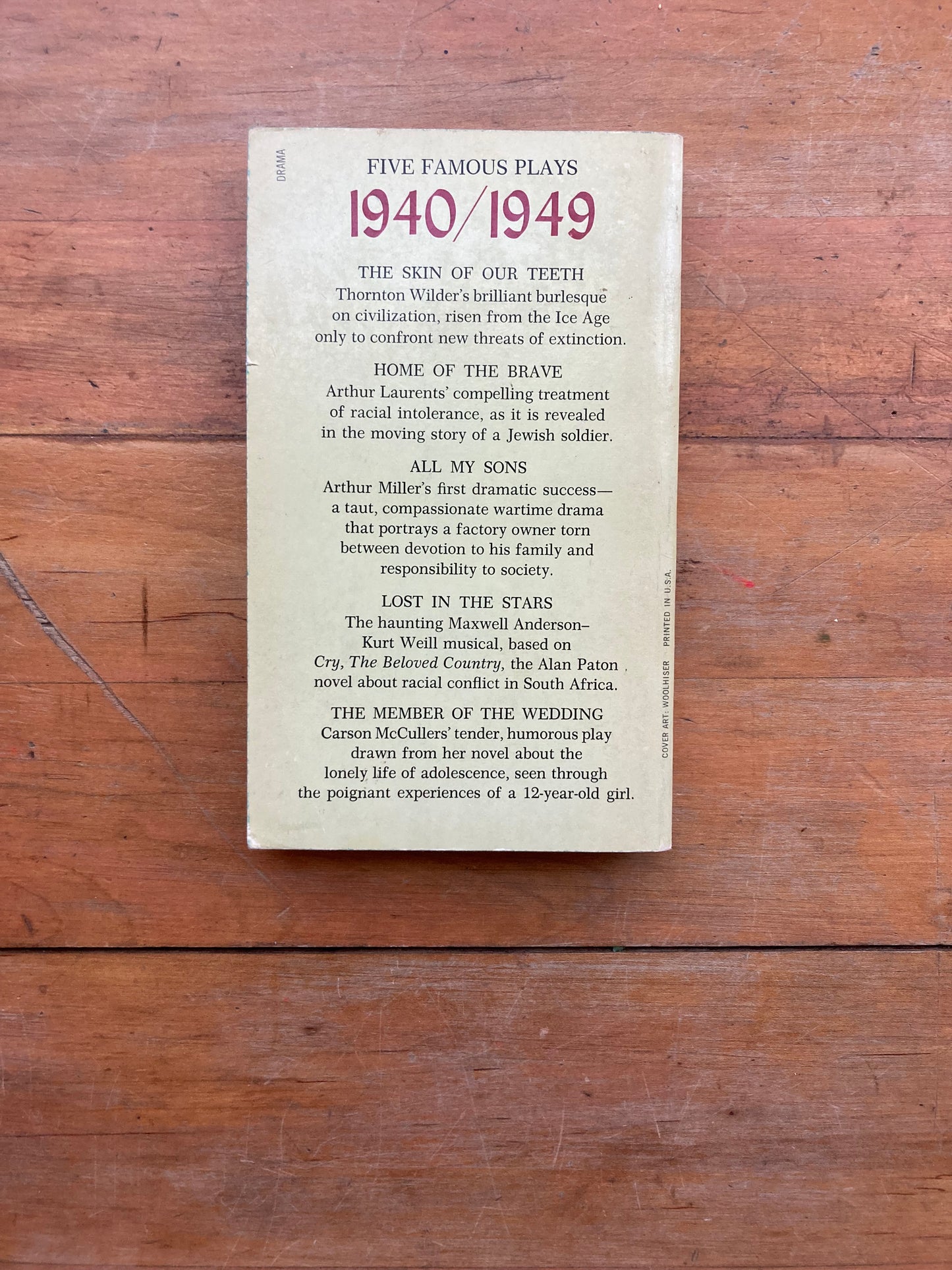 Famous American Plays of the 1940s. Dell Publishing Company. 1960.