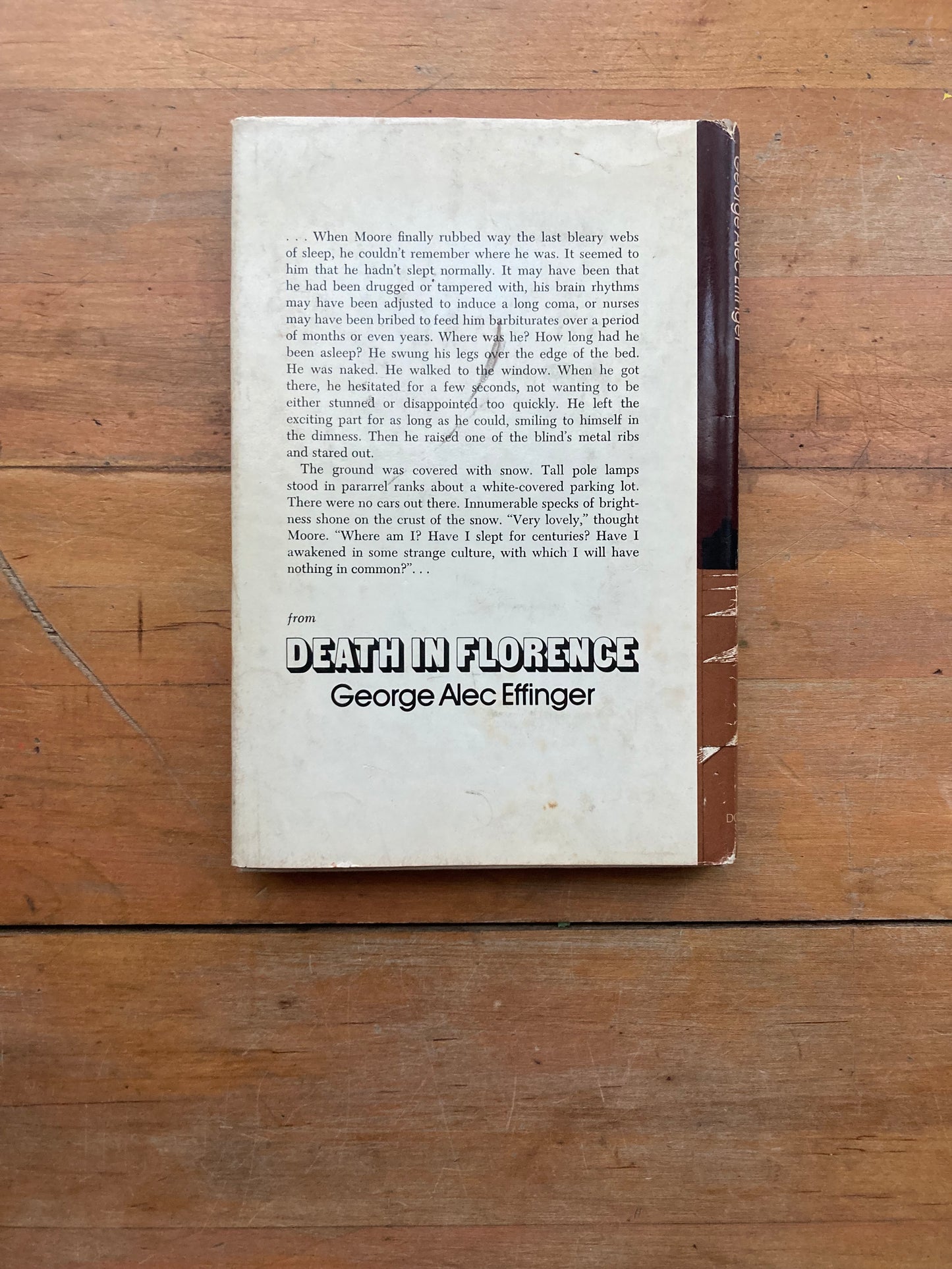 Death in Florence by George Alec Effinger. Doubleday. First Edition. 1978.