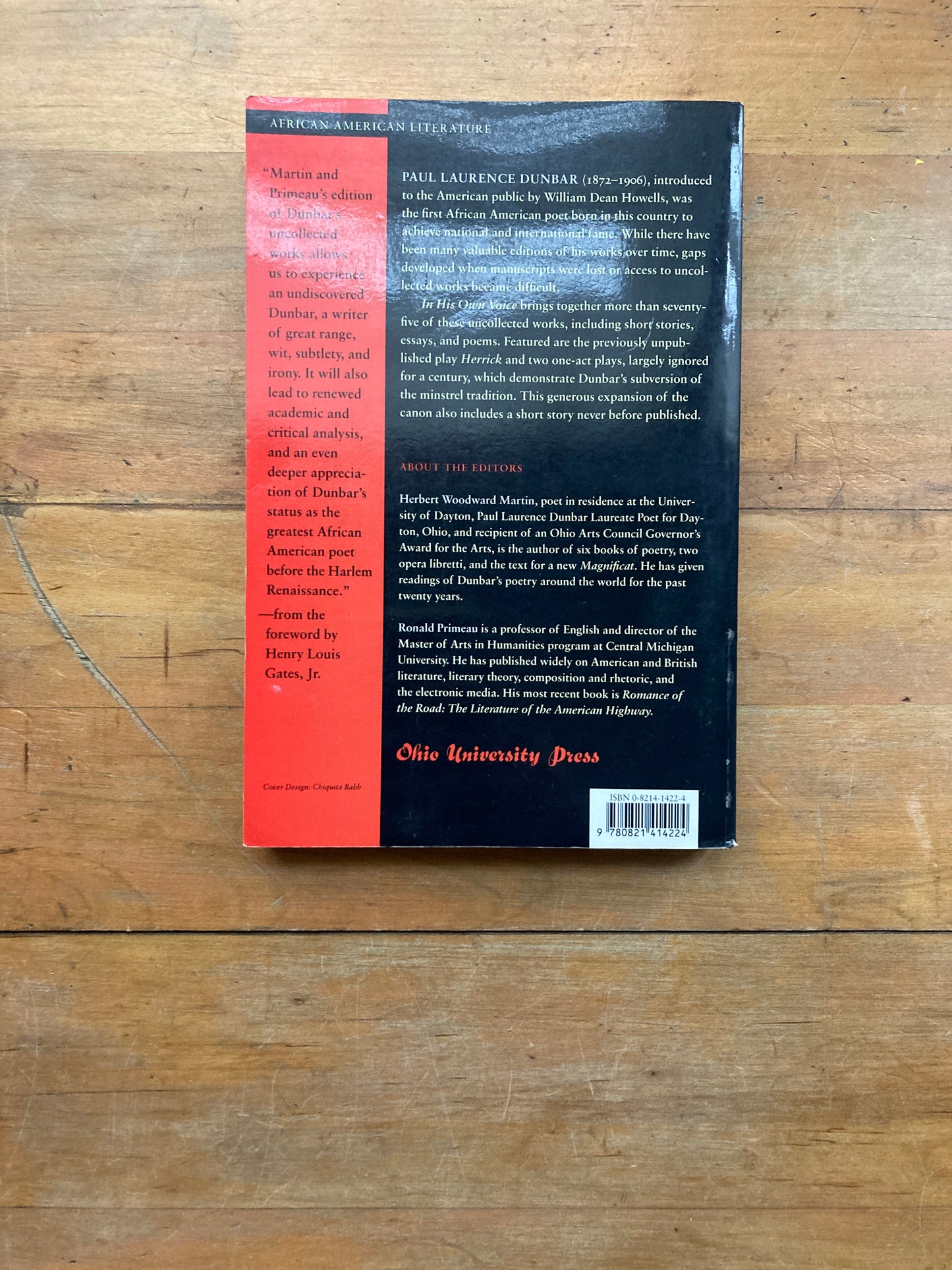 In his Own Voice: The Dramatic and Other Uncollected Works of Paul Laurence Dunbar. Ohio University Press. 2002.