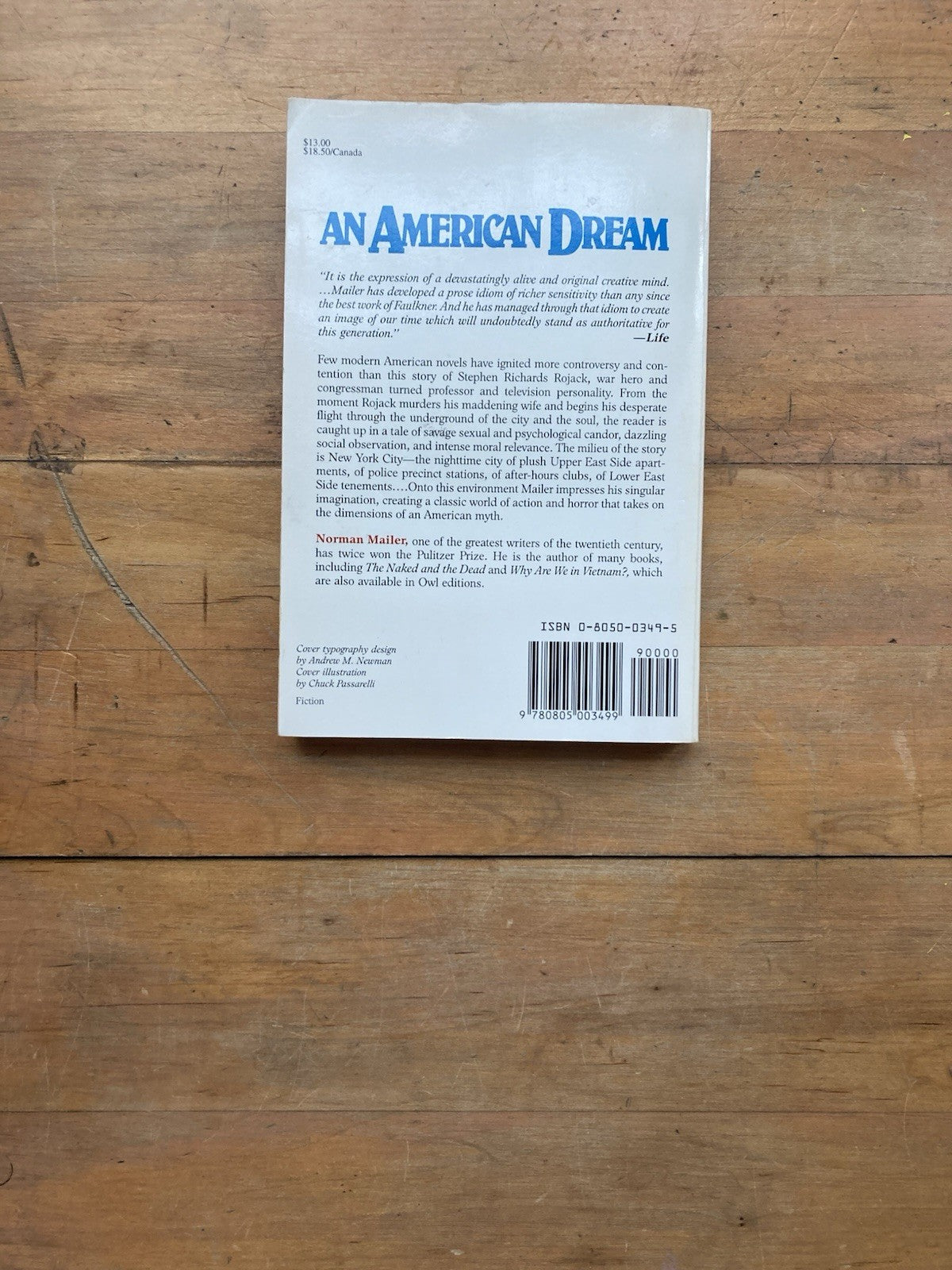 An American Dream by Norman Mailer. Owl Book Edition. Later printing.