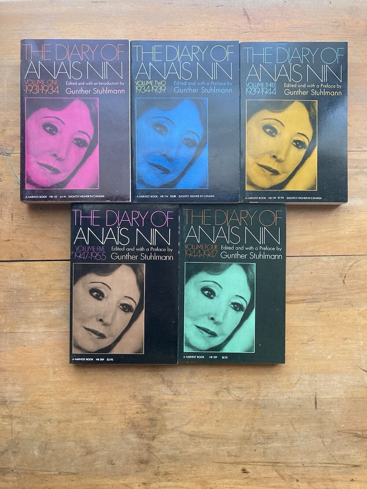 The Dairy of Anais Nin: Vol. 1-5. Harvest Books. 1966. 