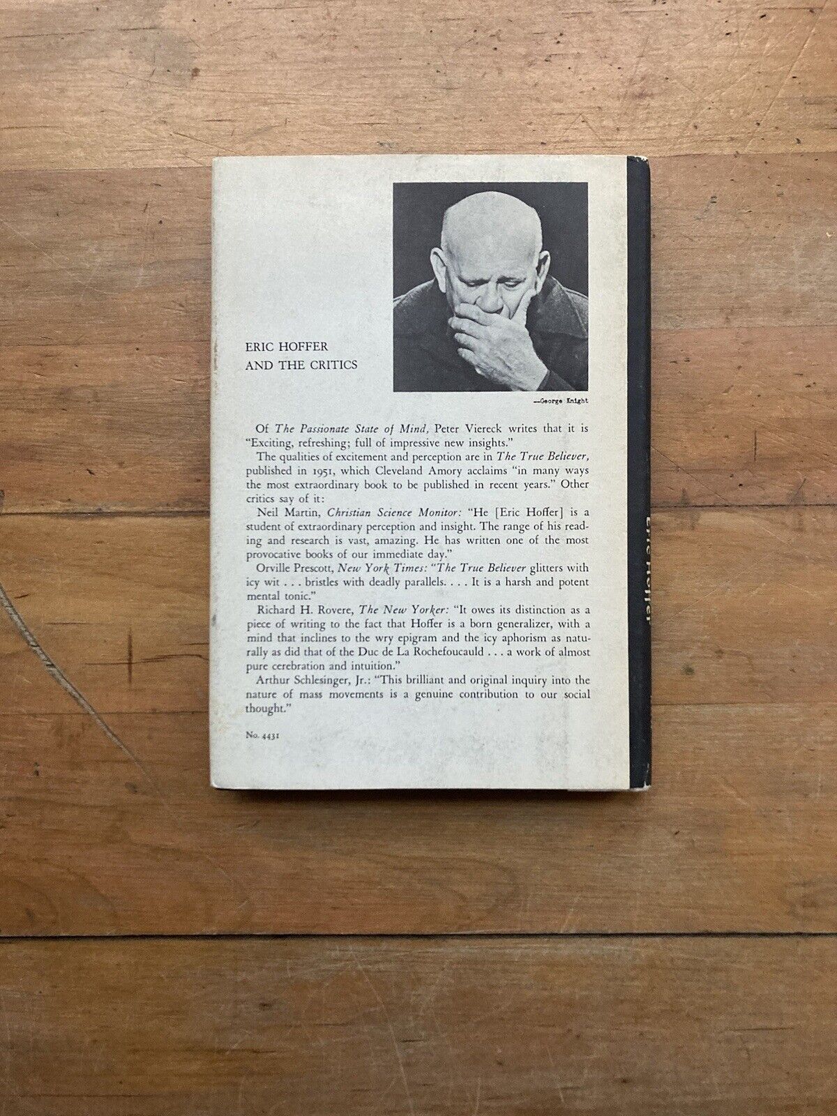 The Passionate State of Mind Eric Hoffer Harper & Row Publishers 1955