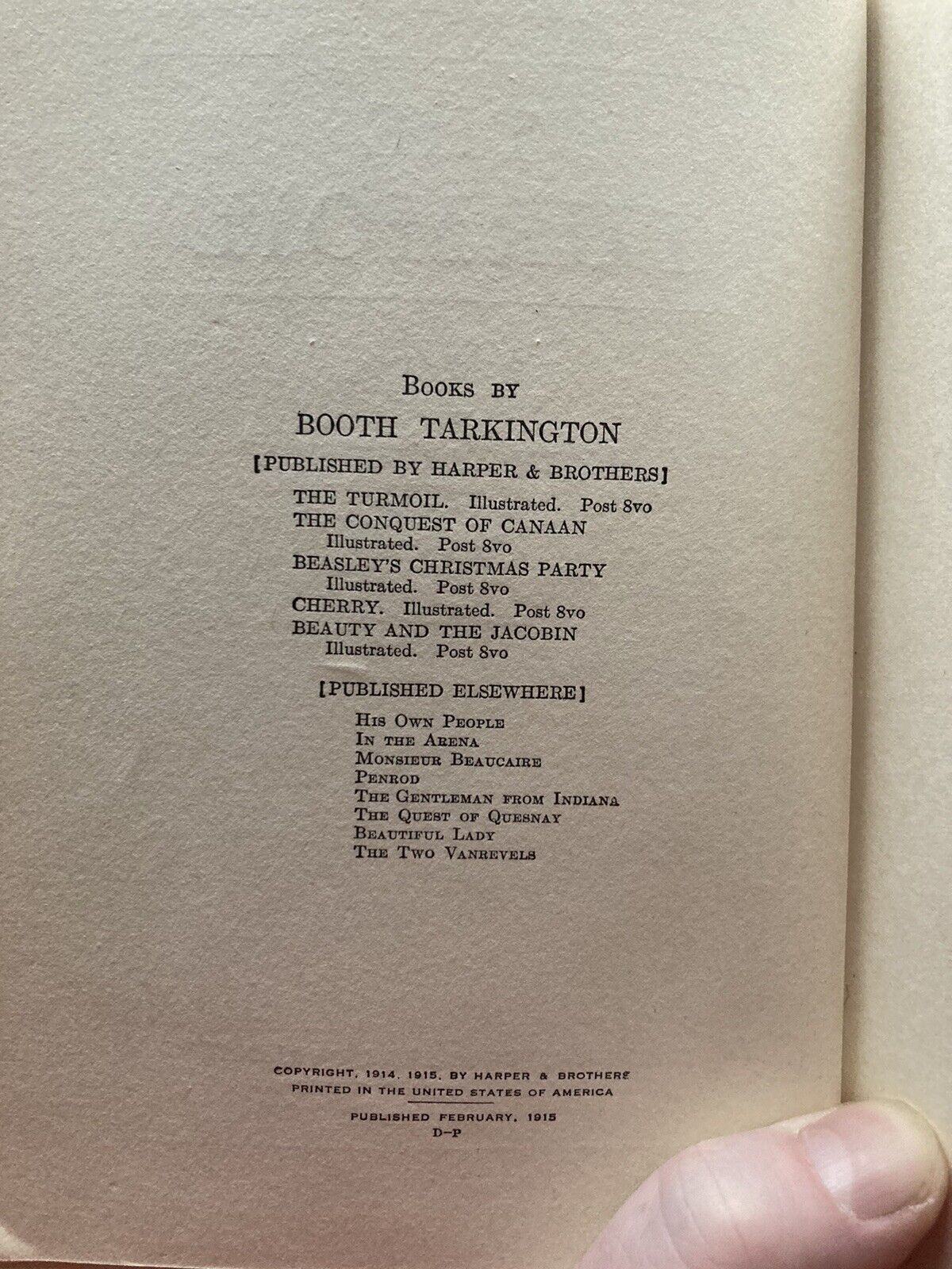 The Turmoil by Booth Tarkington, (1915), First Edition, Illustrated 