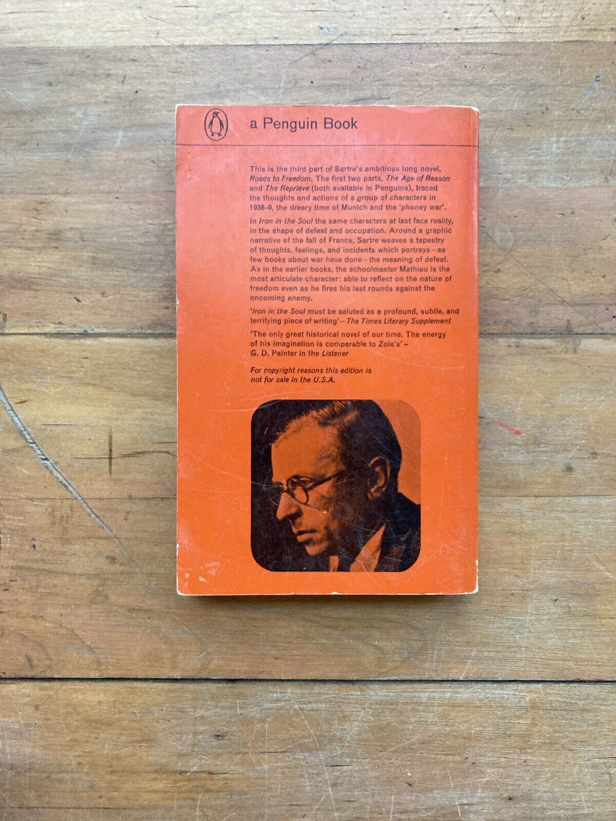 Iron in the Soul by Jean-Paul Sartre. Penguin Books. 1963.