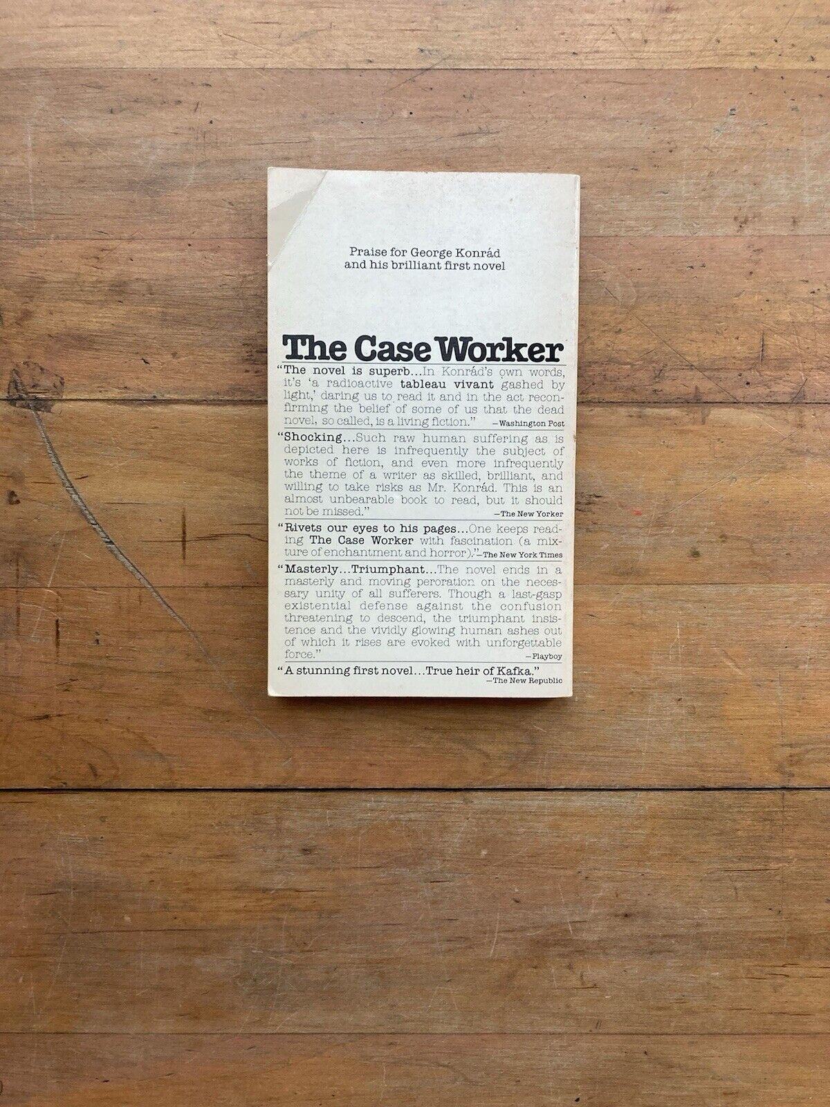 The Case Worker by George Konrád. Bantam Books. 1976.