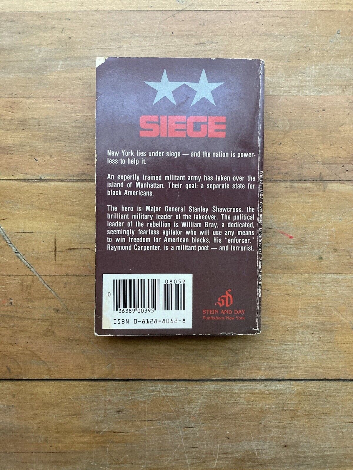 Siege by Edwin Corley. Stein and Day Paperback Edition. 1984.